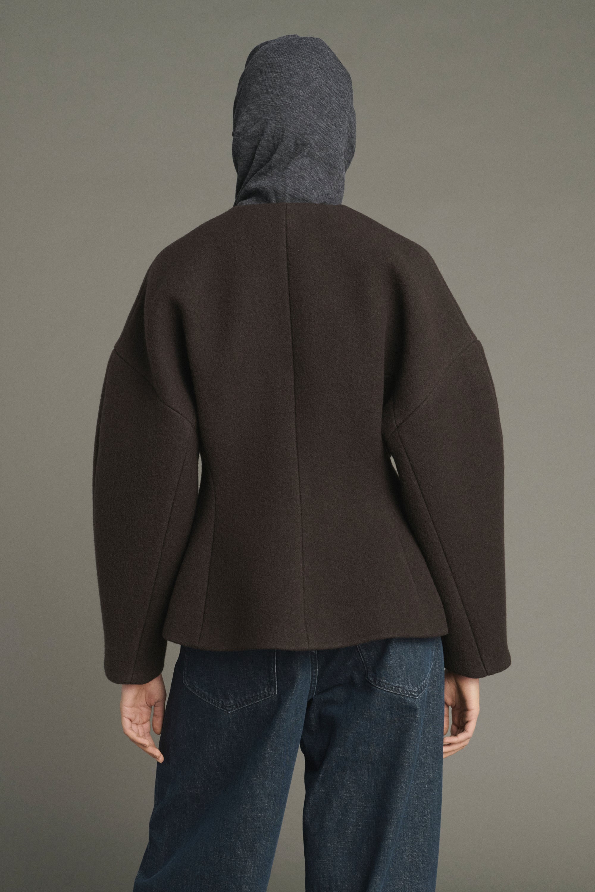 Knit Collar LUNE Charcoal Gray