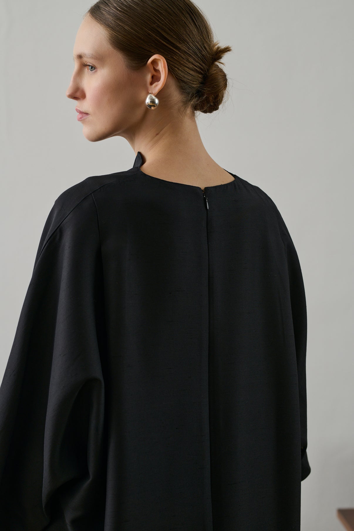 Robe Greta - Noir - Laine - Femme vue 3