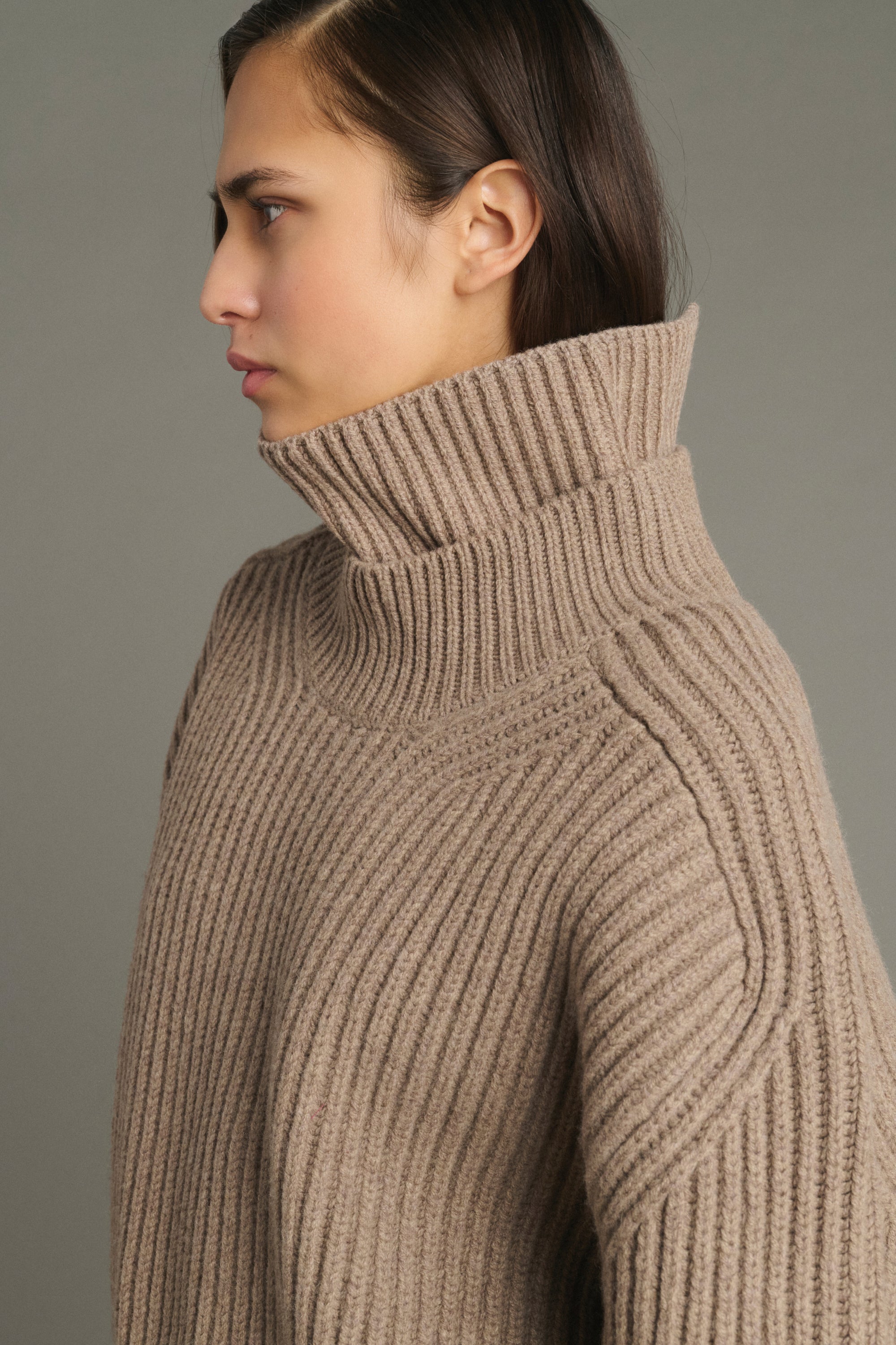 Knit Collar GAD Heather Beige