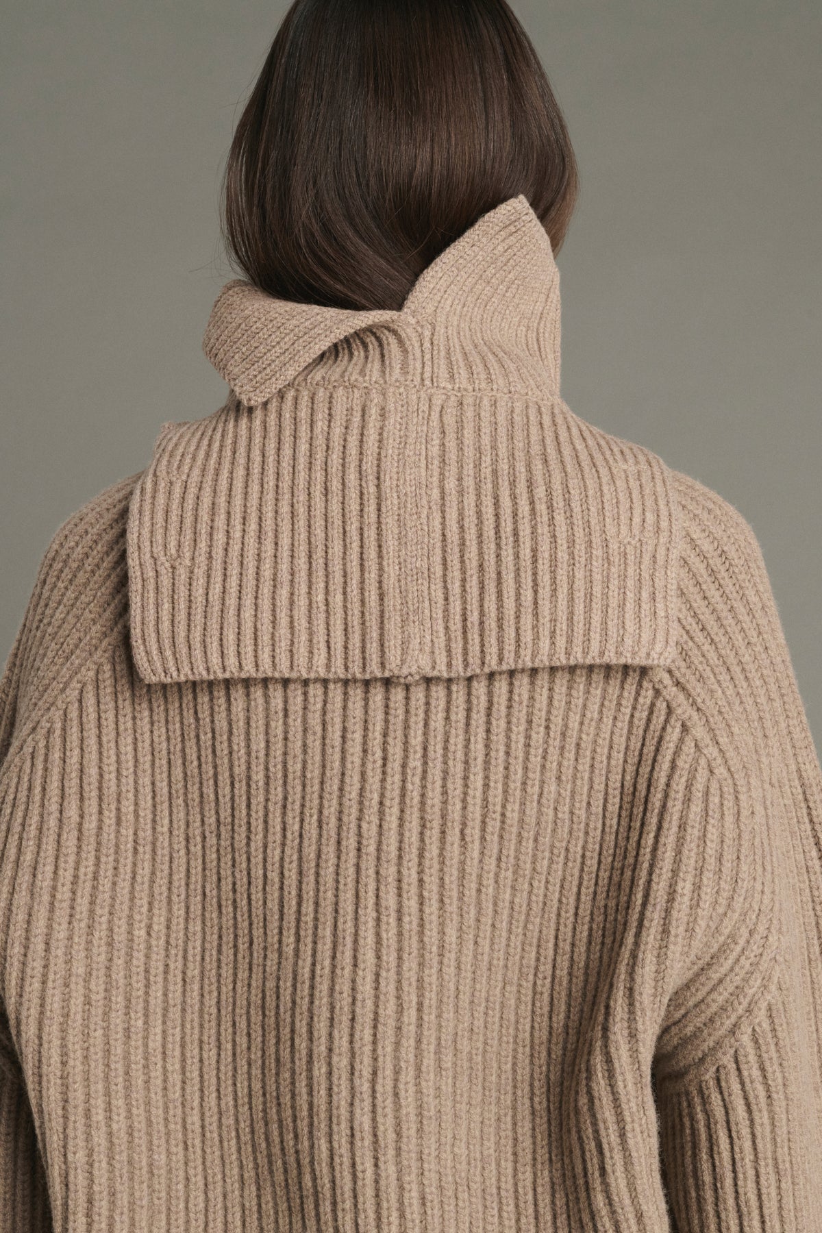 Col Gad - Beige Chiné - Laine Mérinos - Femme vue 5