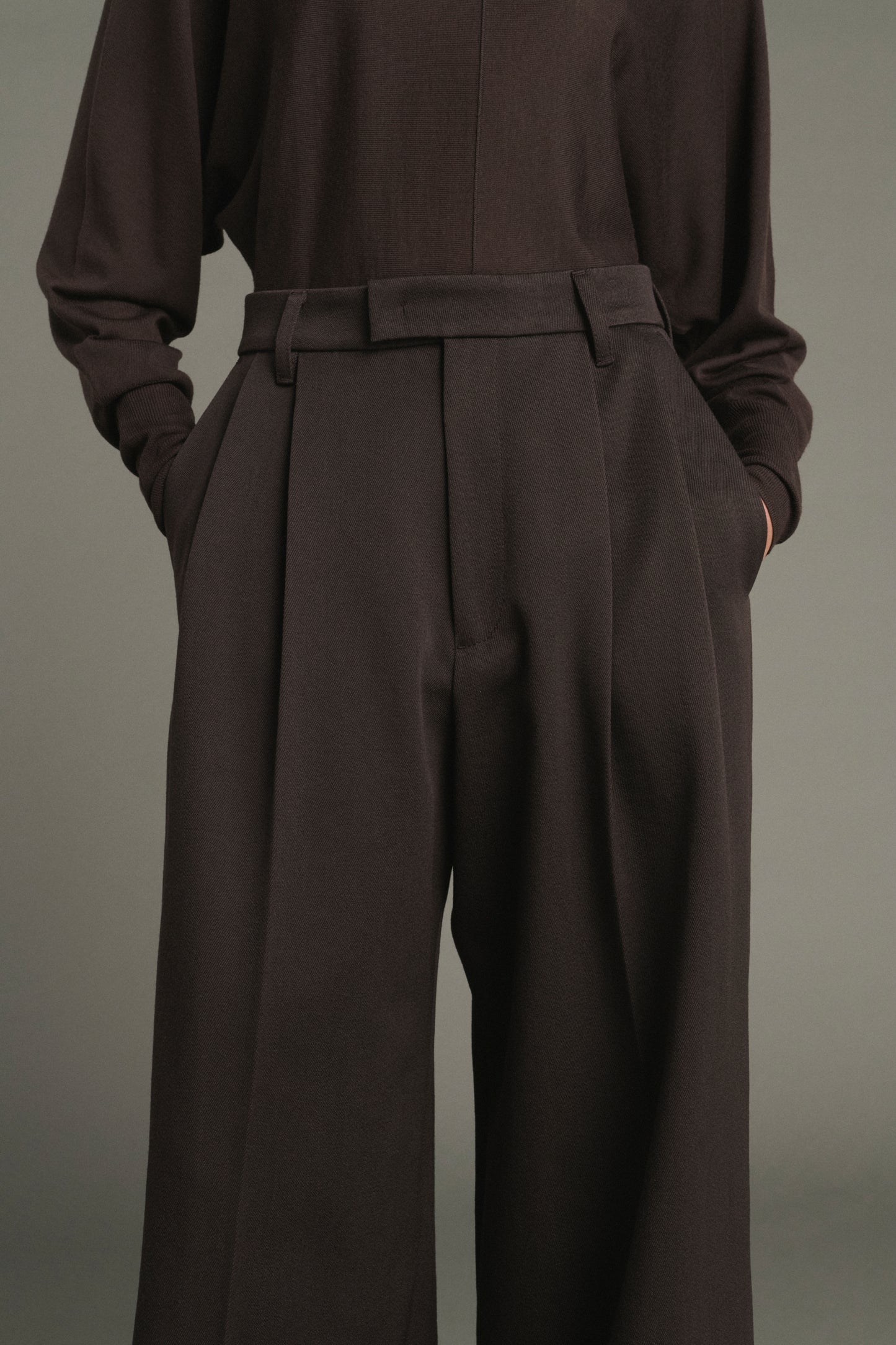 Pantalon Laumiere - Ébène - Laine - Femme