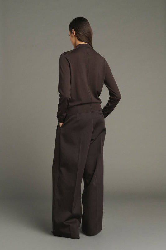 Pantalon Laumiere - Ébène - Laine - Femme