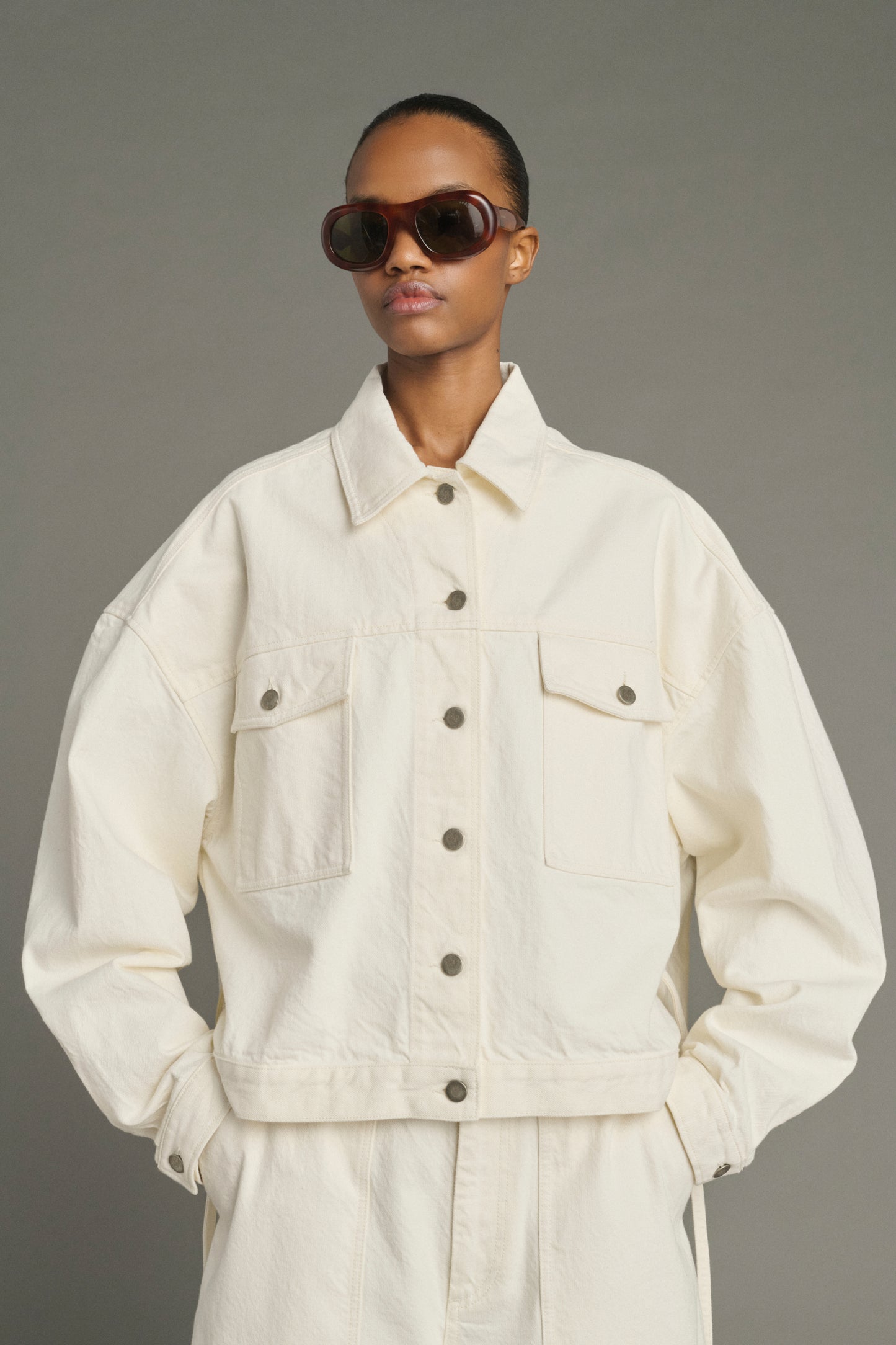 Chaqueta Lys - Crudo - Algodón - Mujer