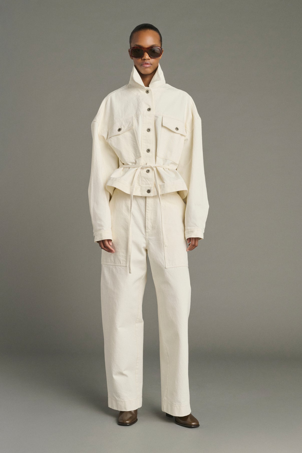 Chaqueta Lys - Crudo - Algodón - Mujer vue 2