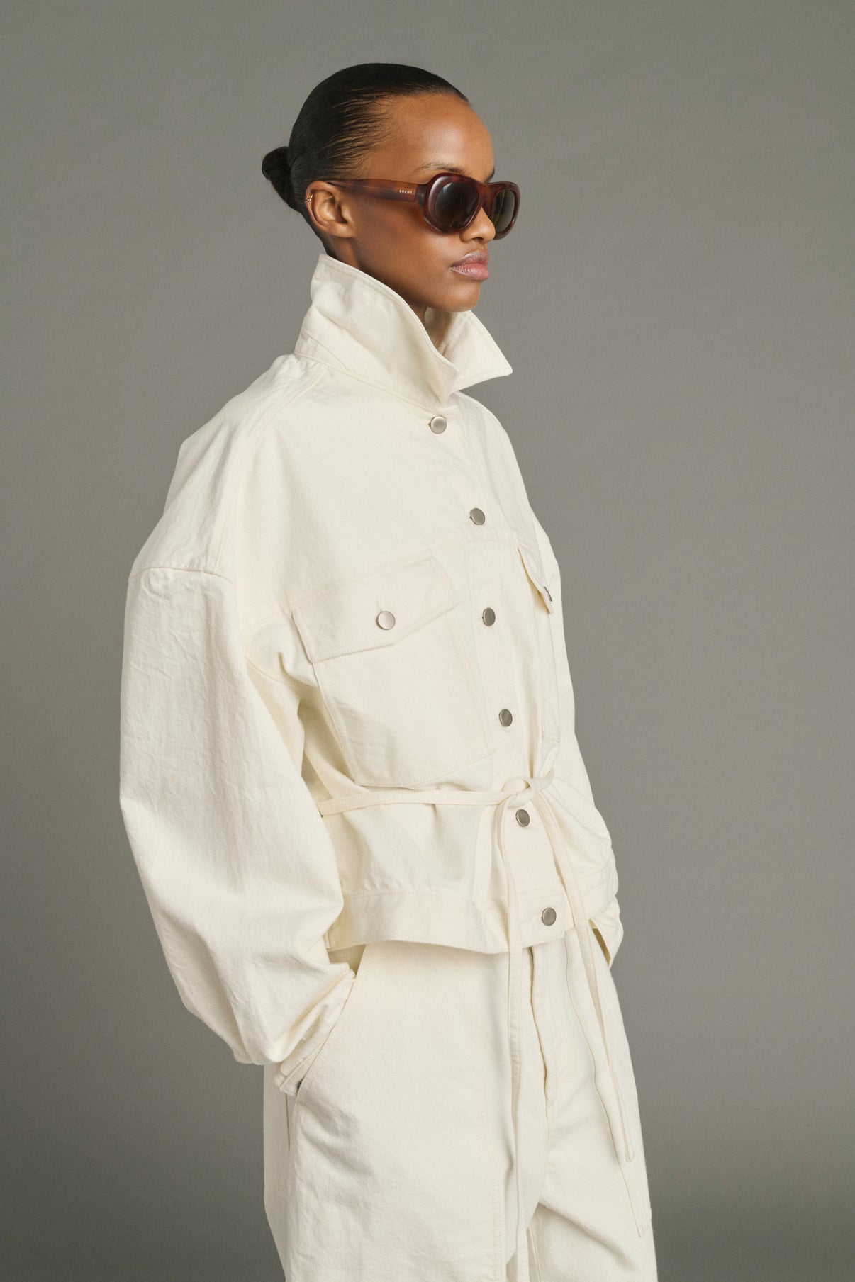 Chaqueta Lys - Crudo - Algodón - Mujer vue 1