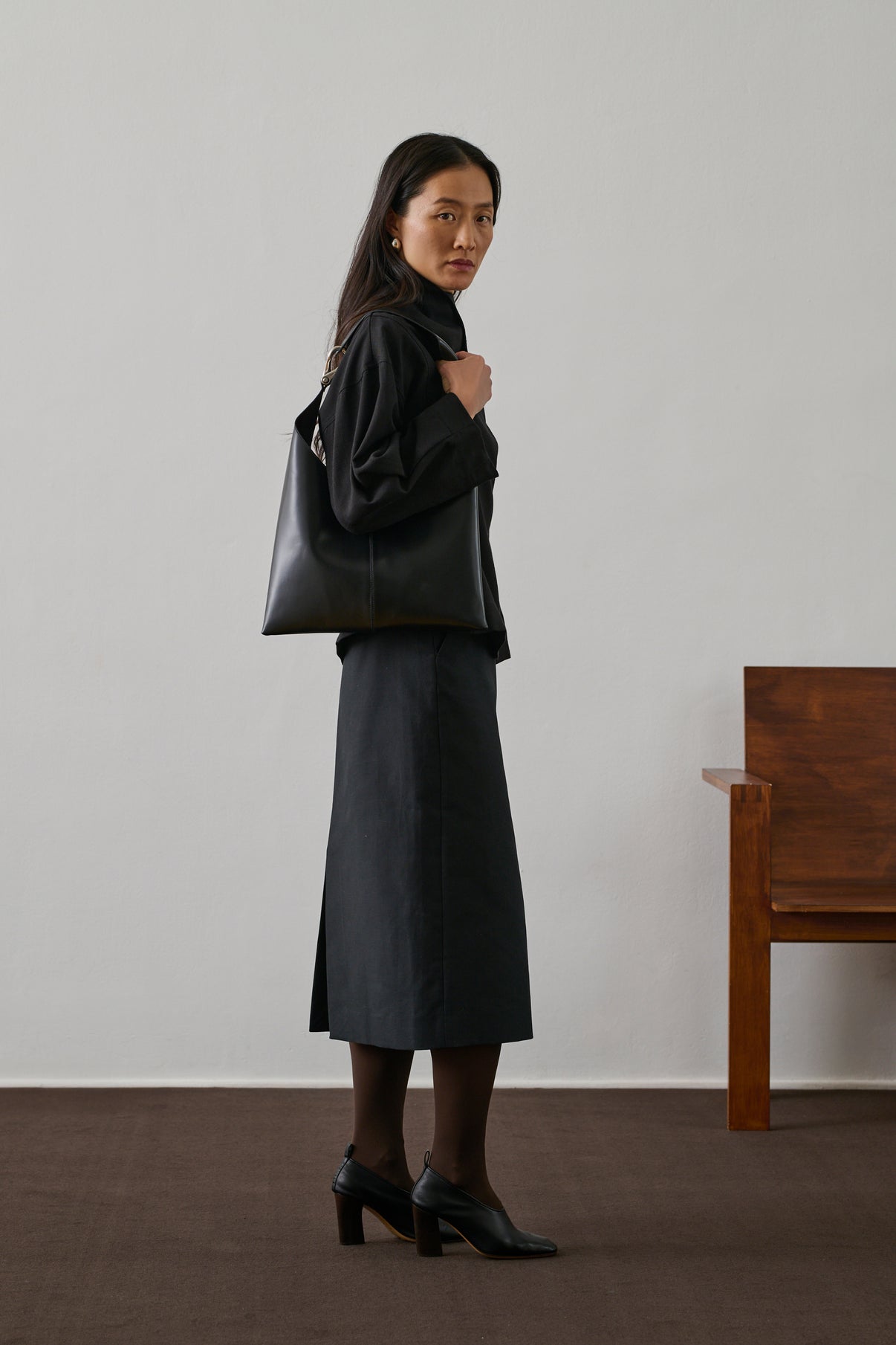 Jupe Flavia - Noir - Coton - Femme vue 4