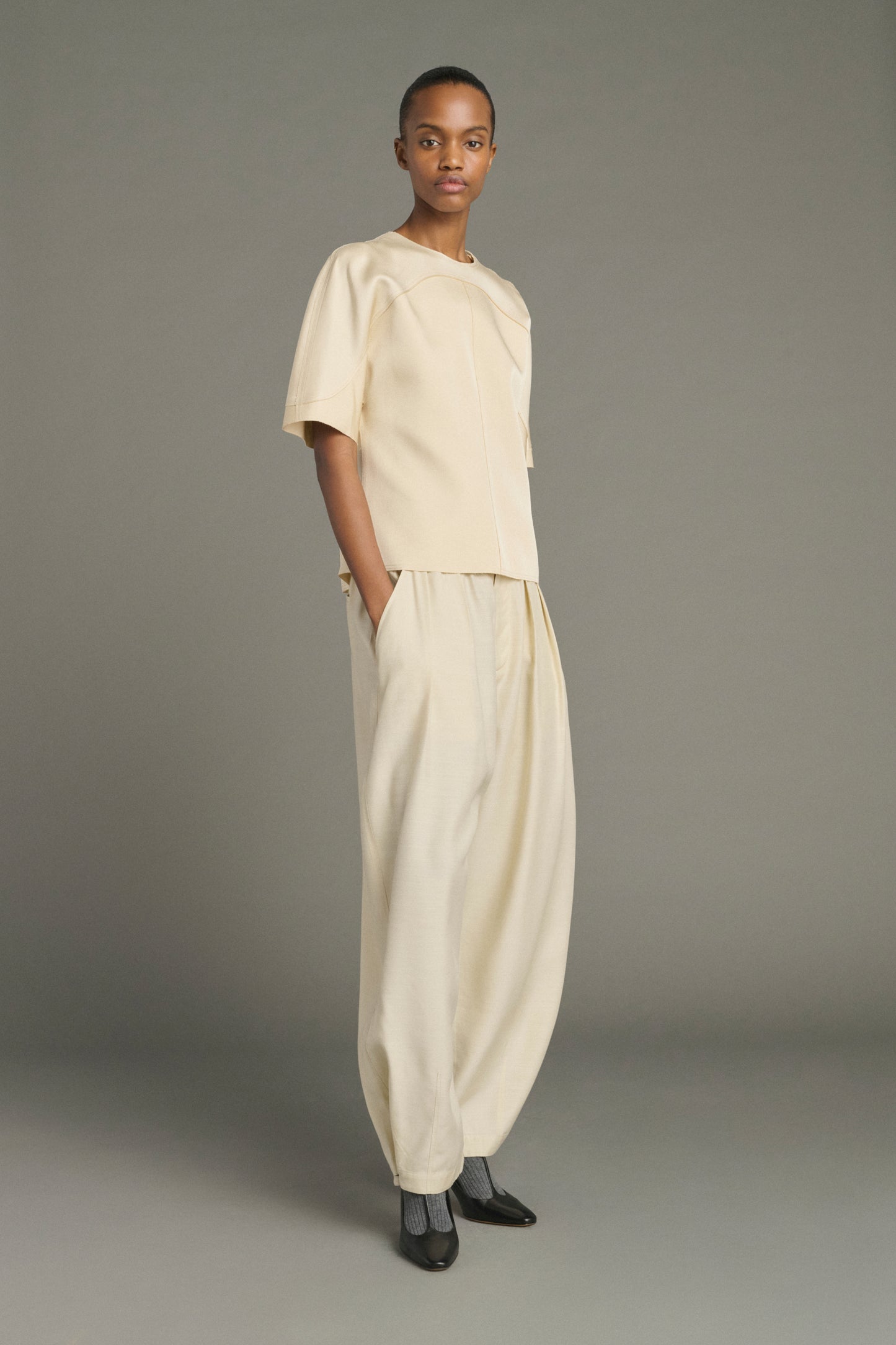 Pantalón Vernon - Écru - Mujer