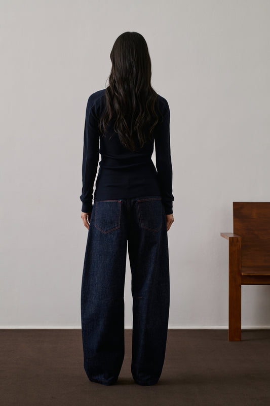 Tee-Shirt Gustave - Deep Navy - Laine - Femme