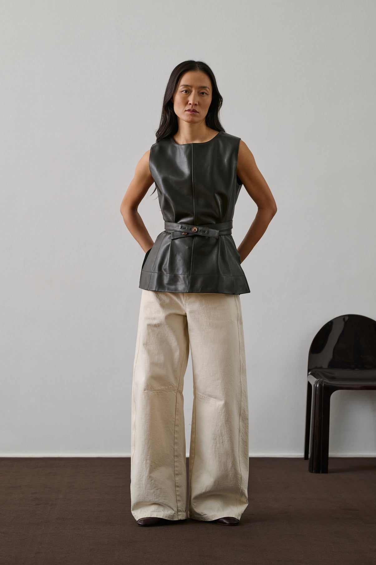 Top Chance - Marron Foncé - Cuir - Femme vue 1