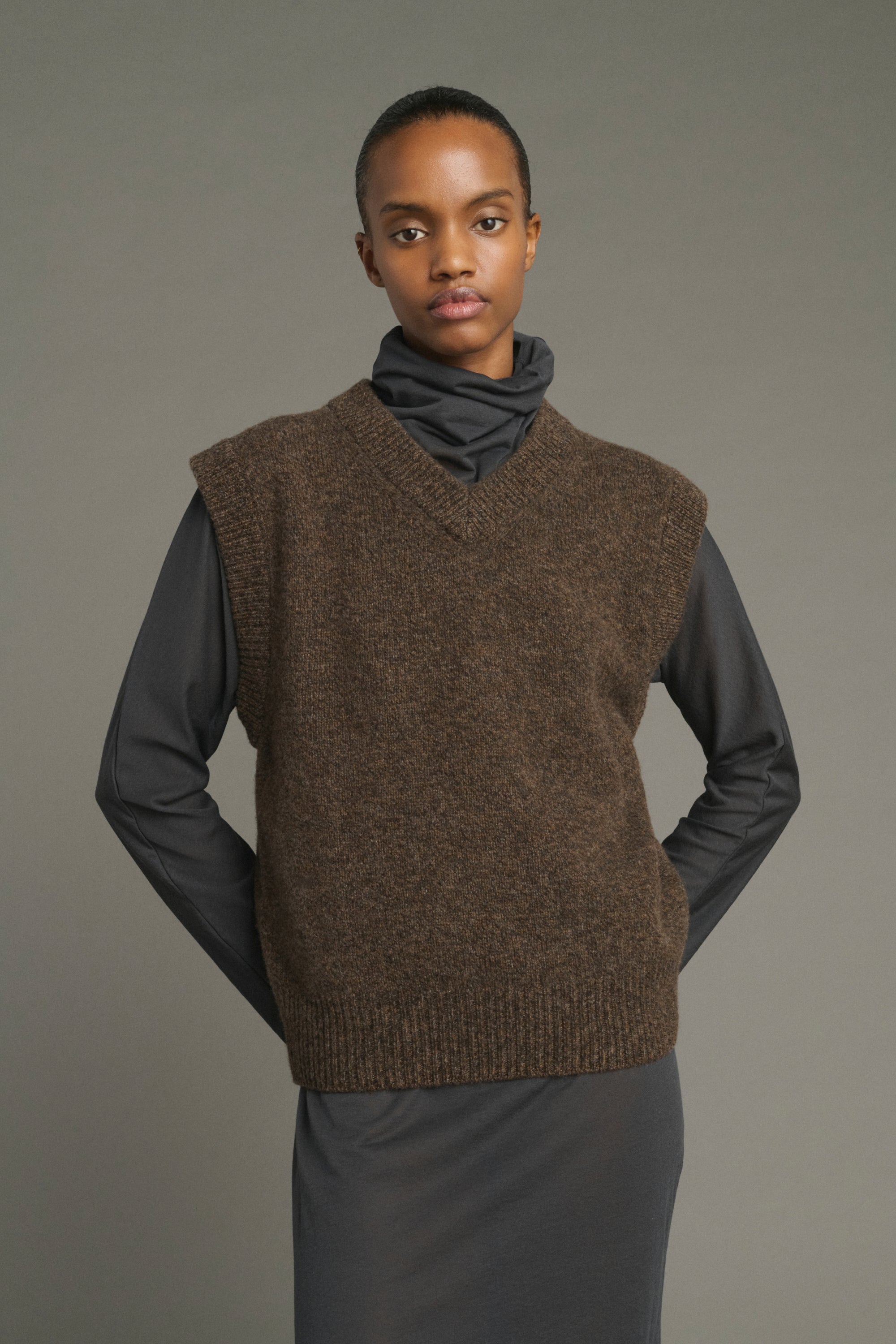 Sweater KARL Brown Heathered