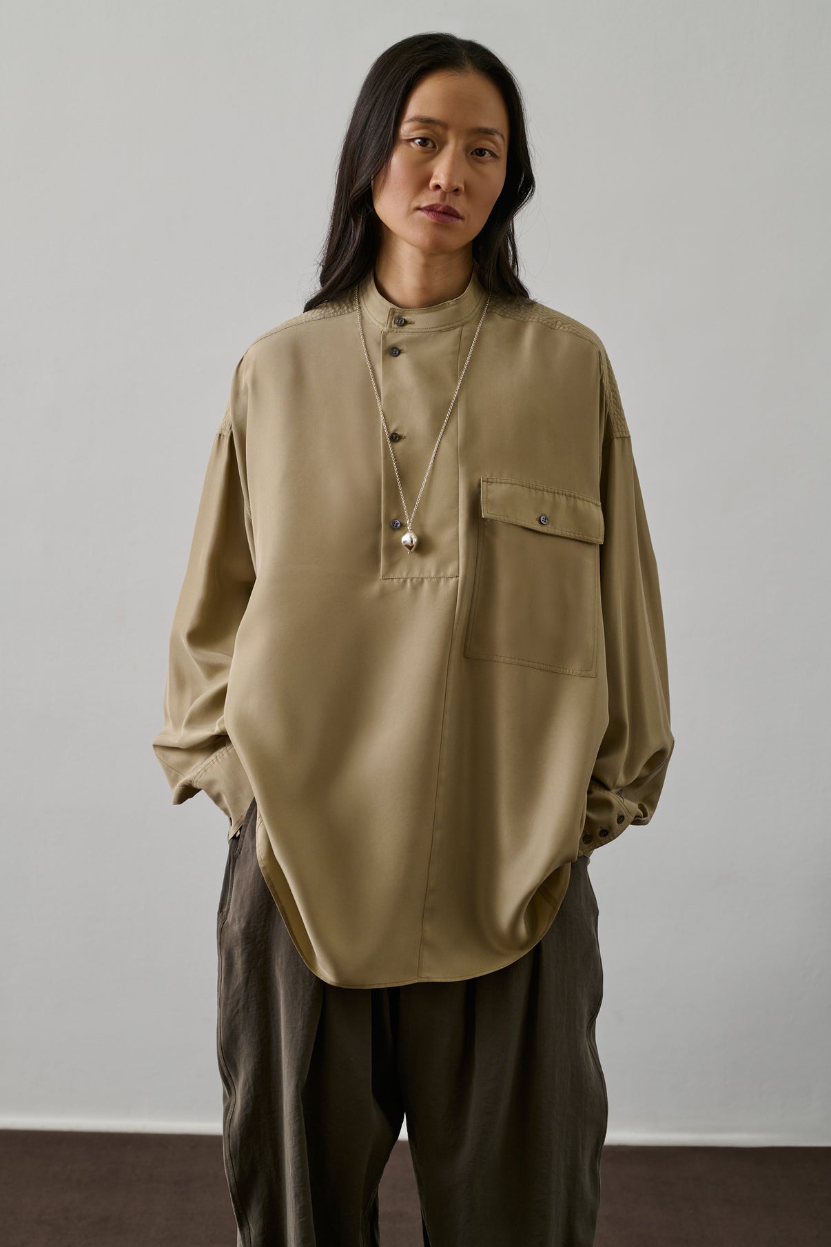 Chemise Glasgow - Beige - Soie - Femme vue 4