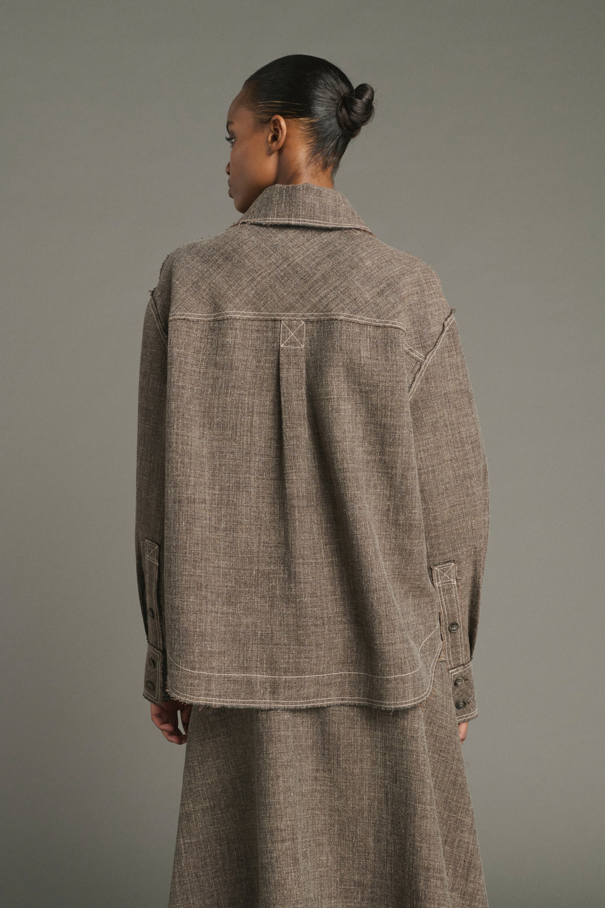 Blouse JANA Brown Heathered