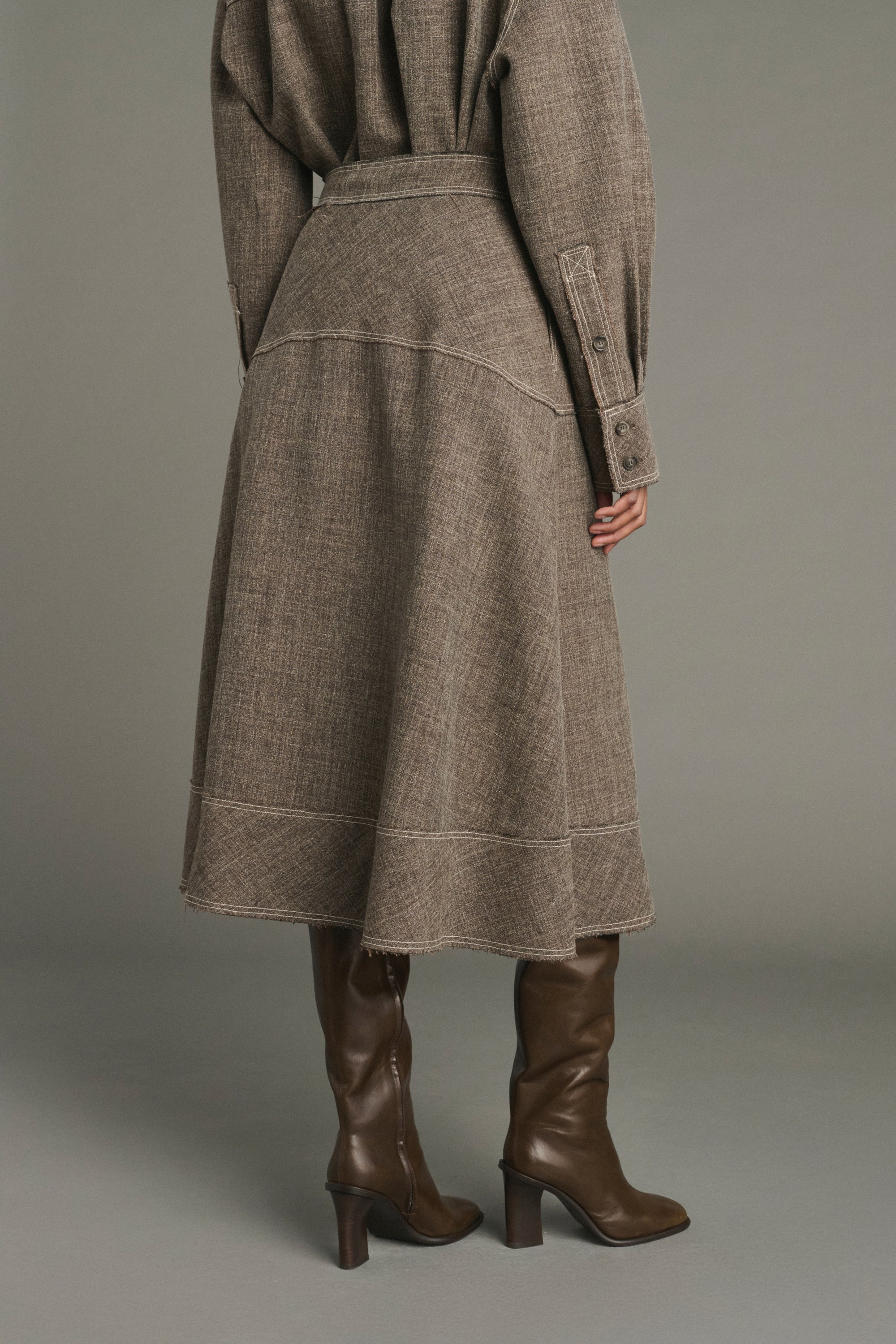 Skirt JANELLE Brown Heathered
