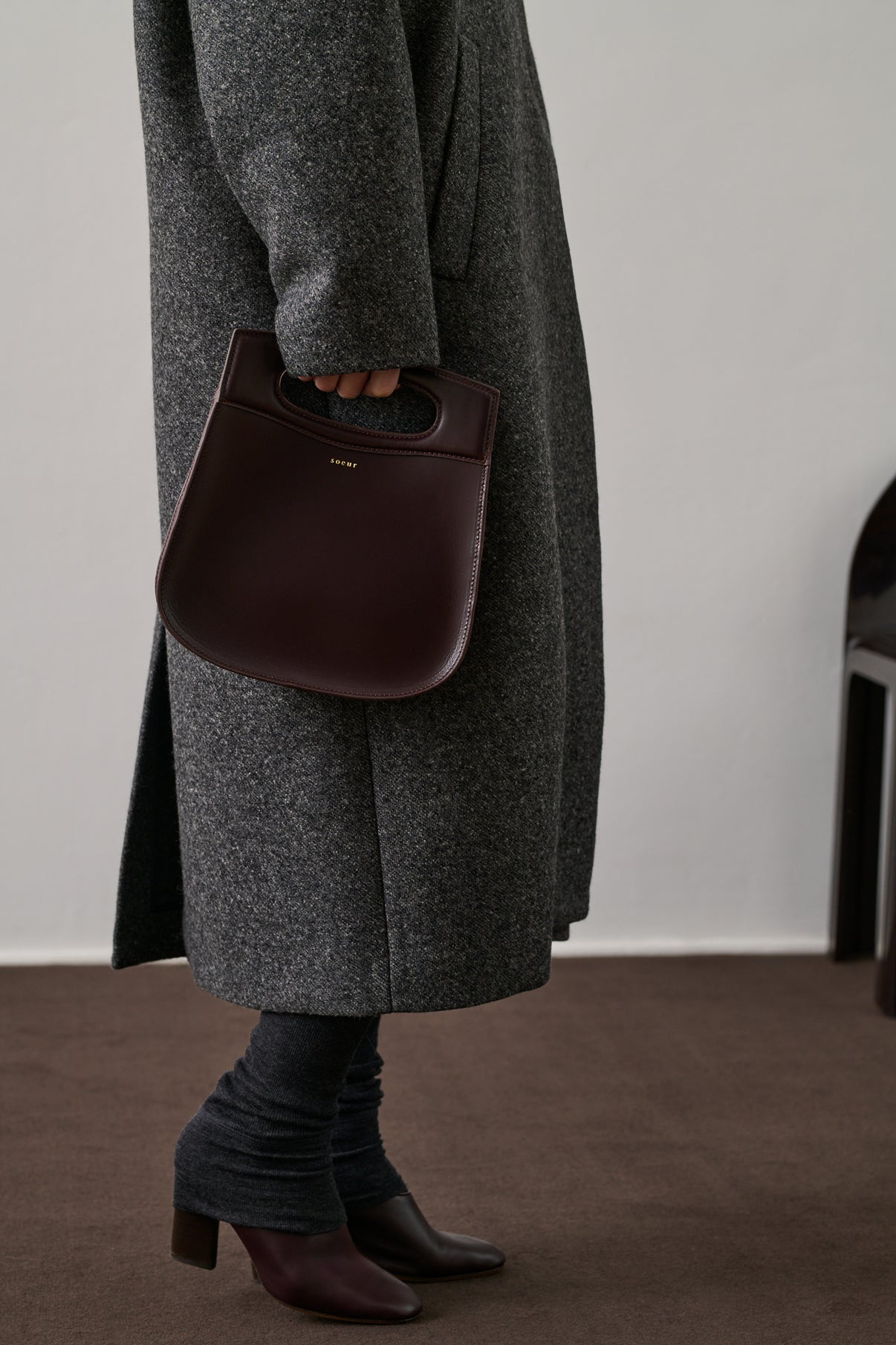 Sac Cheri - Bordeaux Foncé - Cuir - Femme vue 2