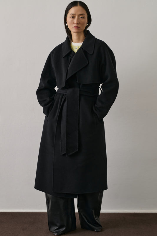 Manteau Stanislas - Noir - Laine - Femme