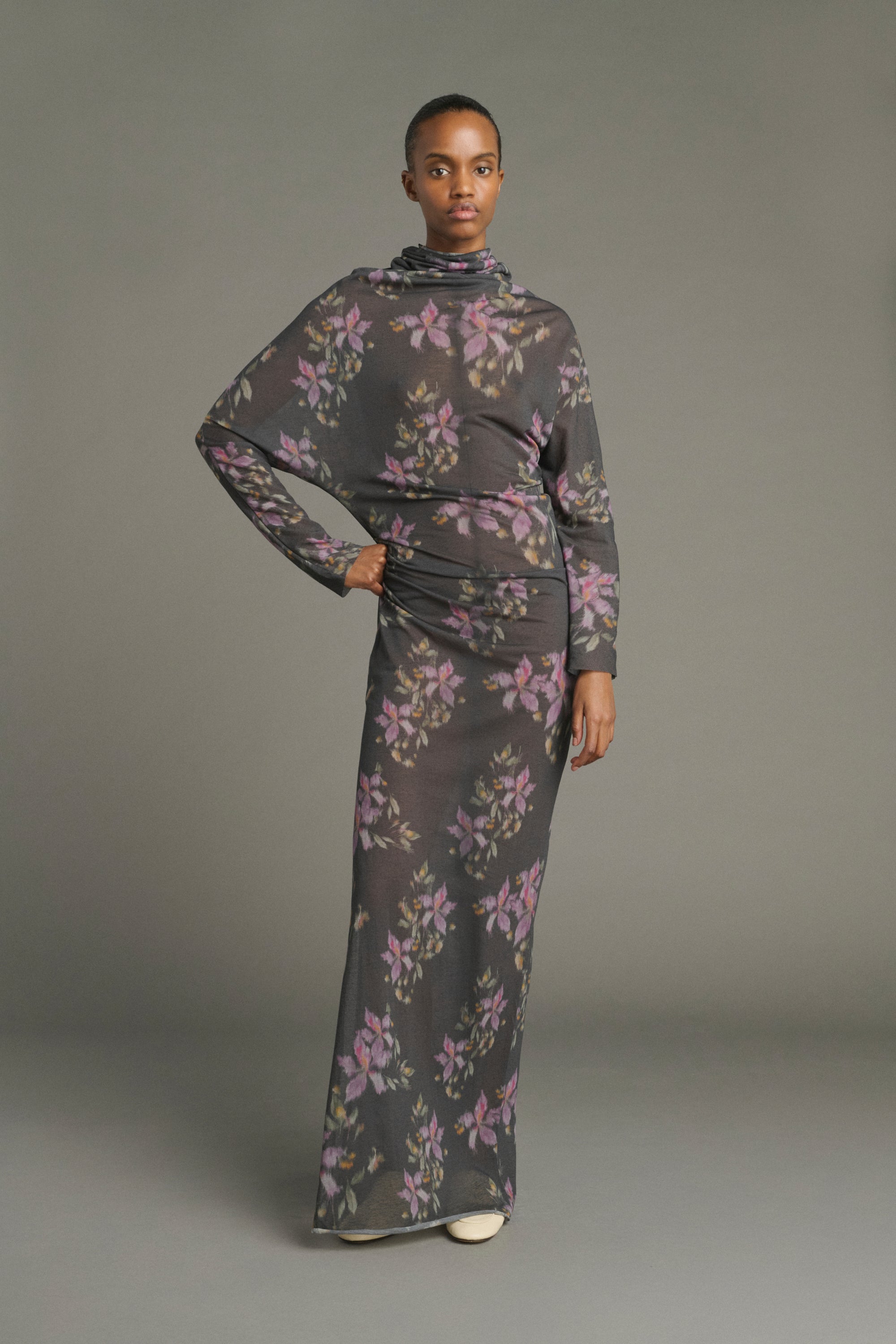 Dress LOLA Charcoal/Purple