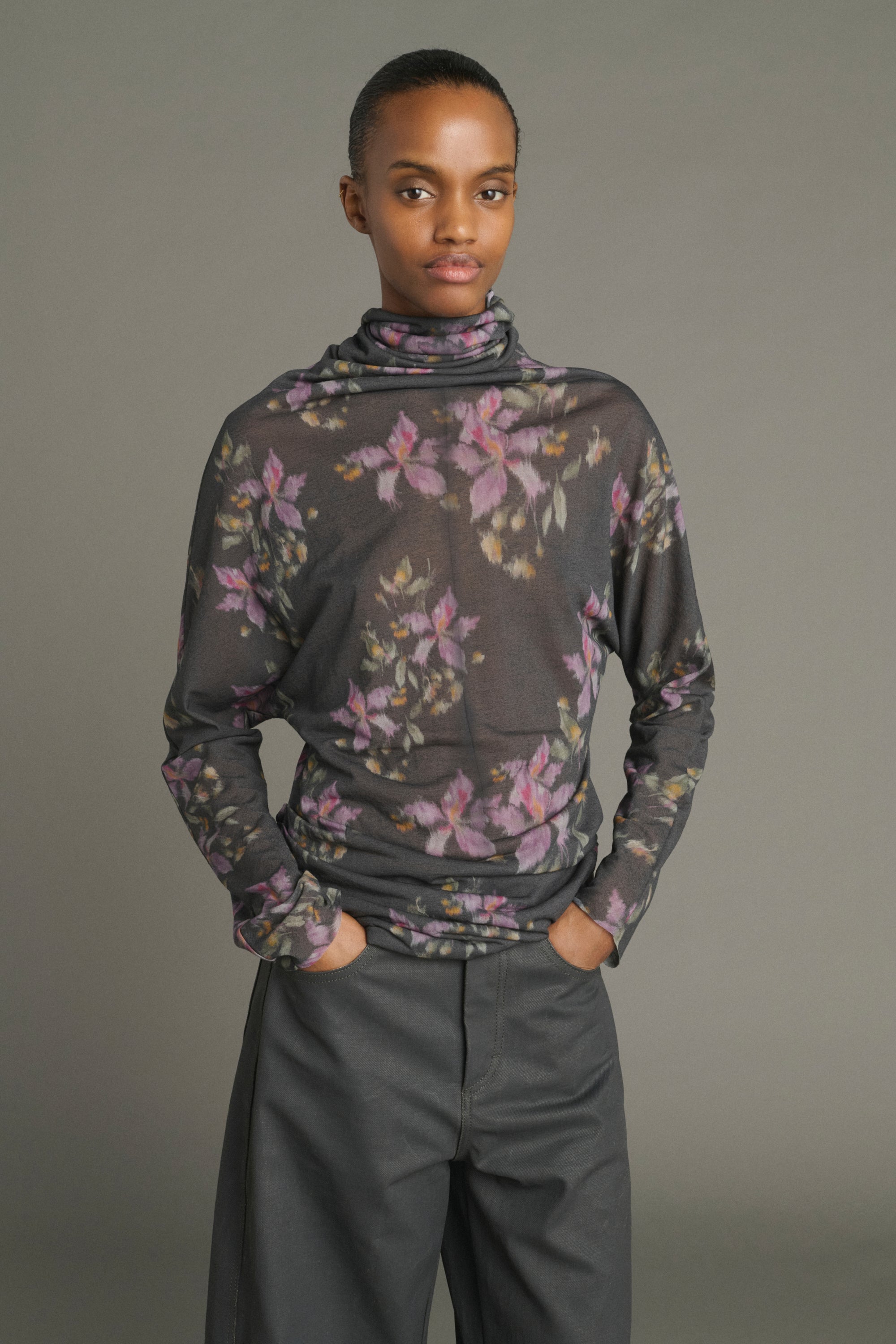 T-shirt LISIA Charcoal/Purple