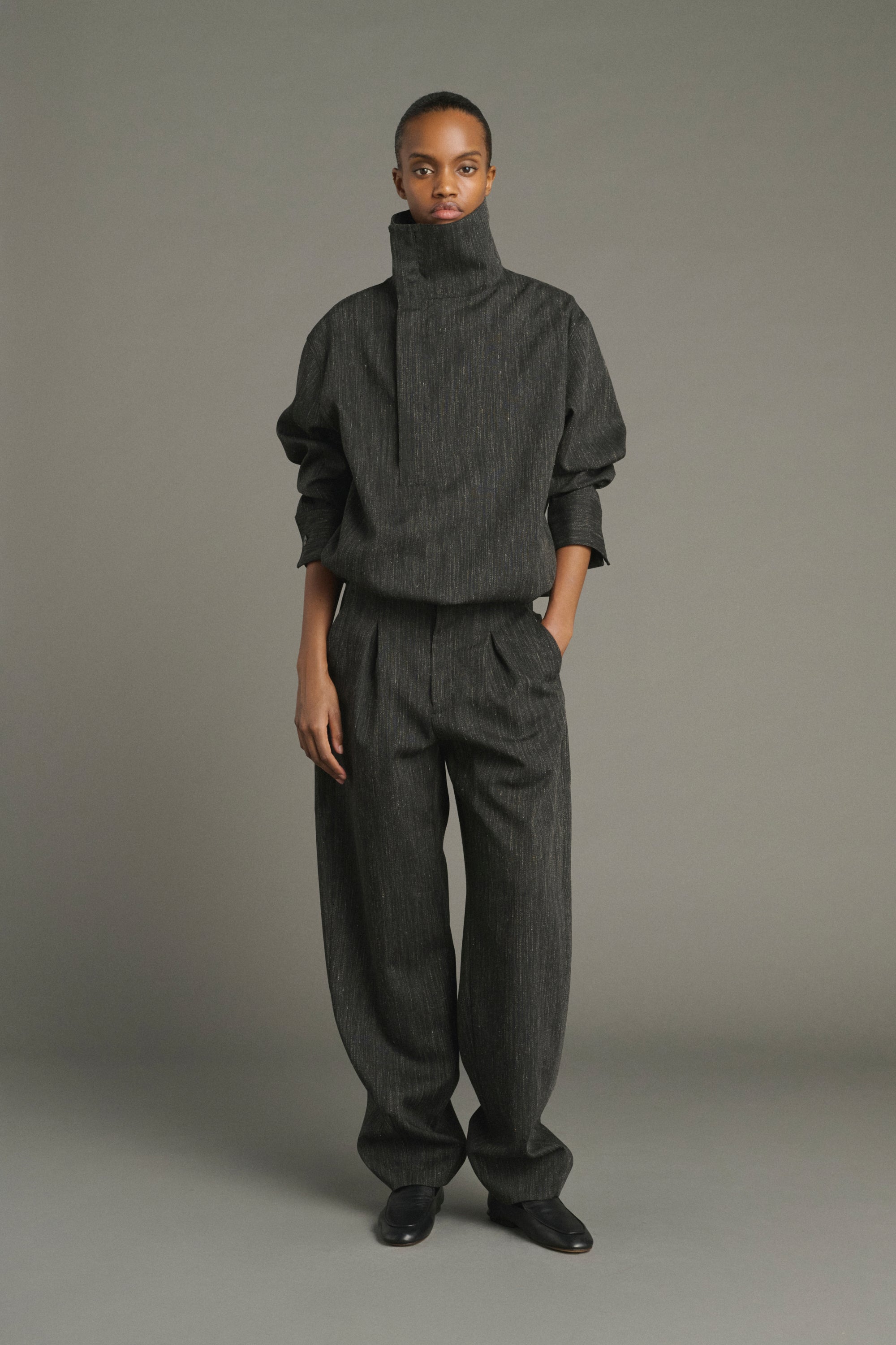 Trousers BAPTISTE Charcoal Gray