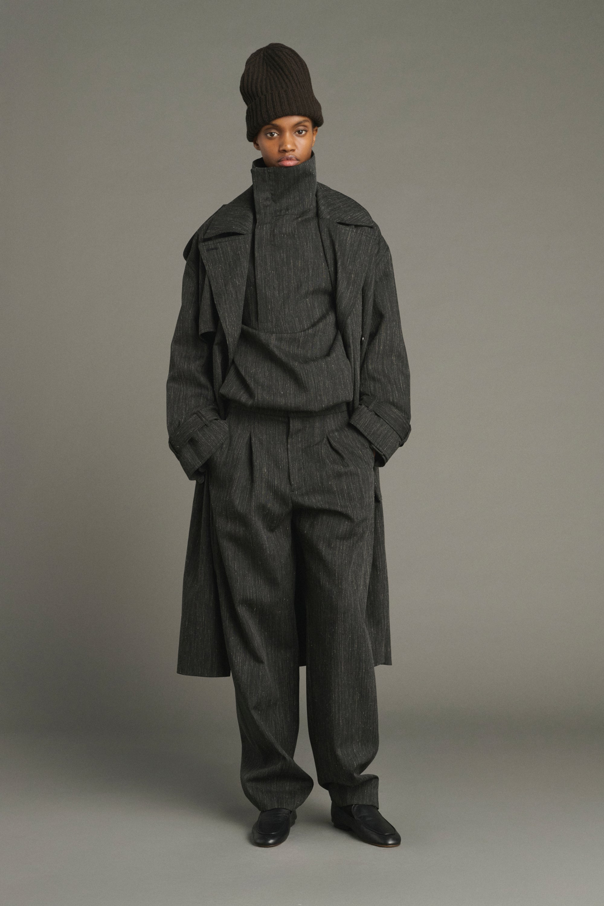 Trench Coat JOURDAIN Charcoal Gray