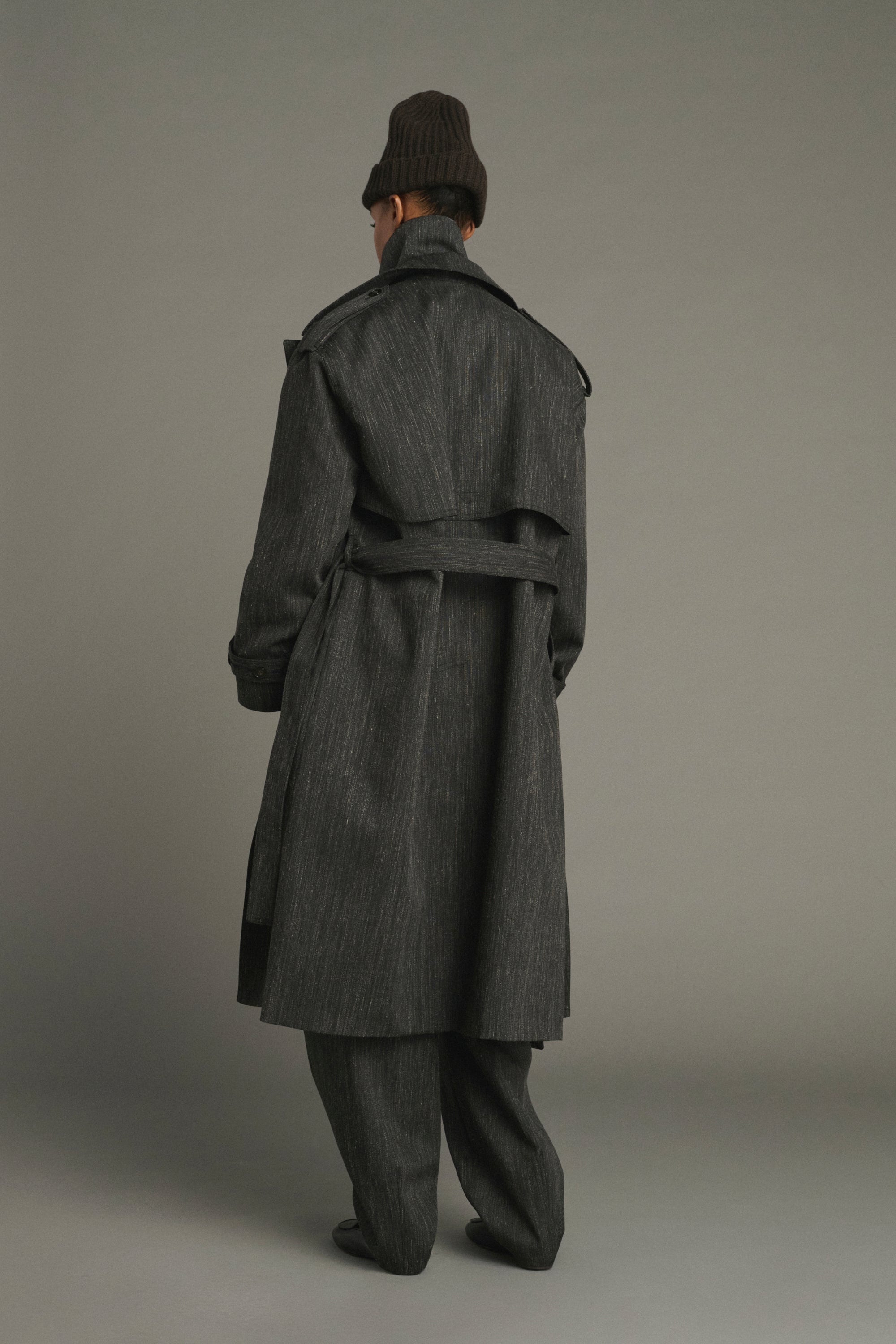 Trench Coat JOURDAIN Charcoal Gray