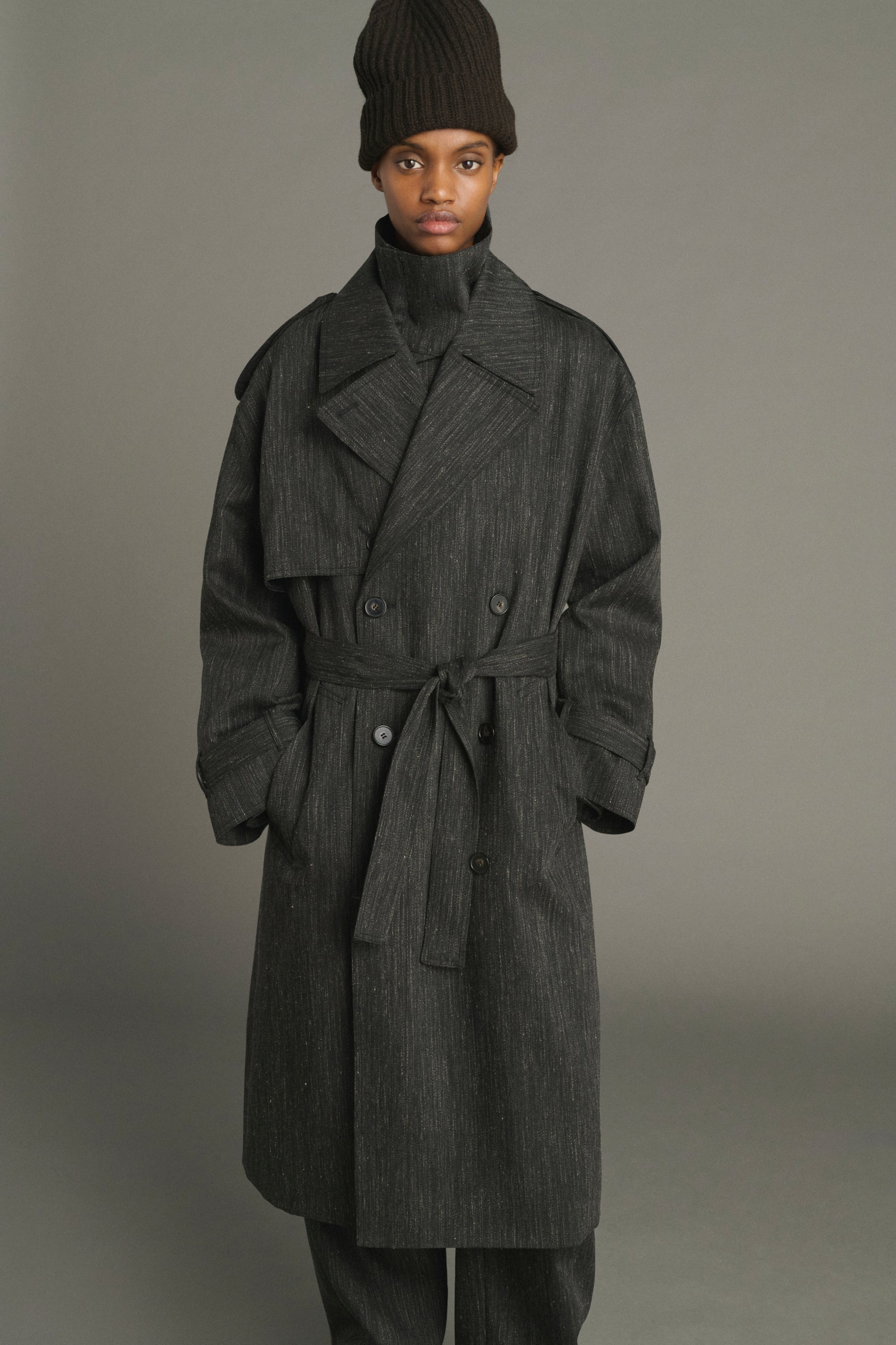 Trench Coat JOURDAIN Charcoal Gray
