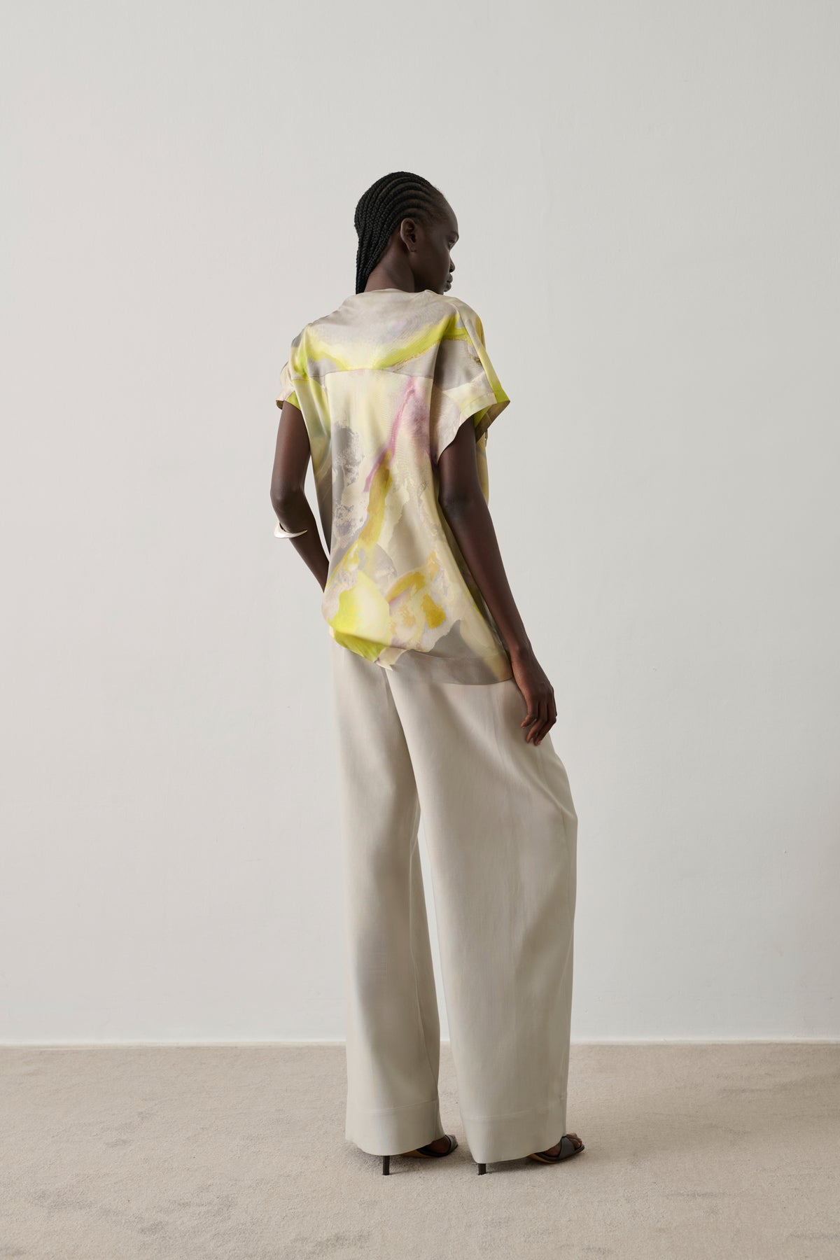 Heloise Yellow Blouse Heloise - Yellow Silk Sleeveless Women - Soeur