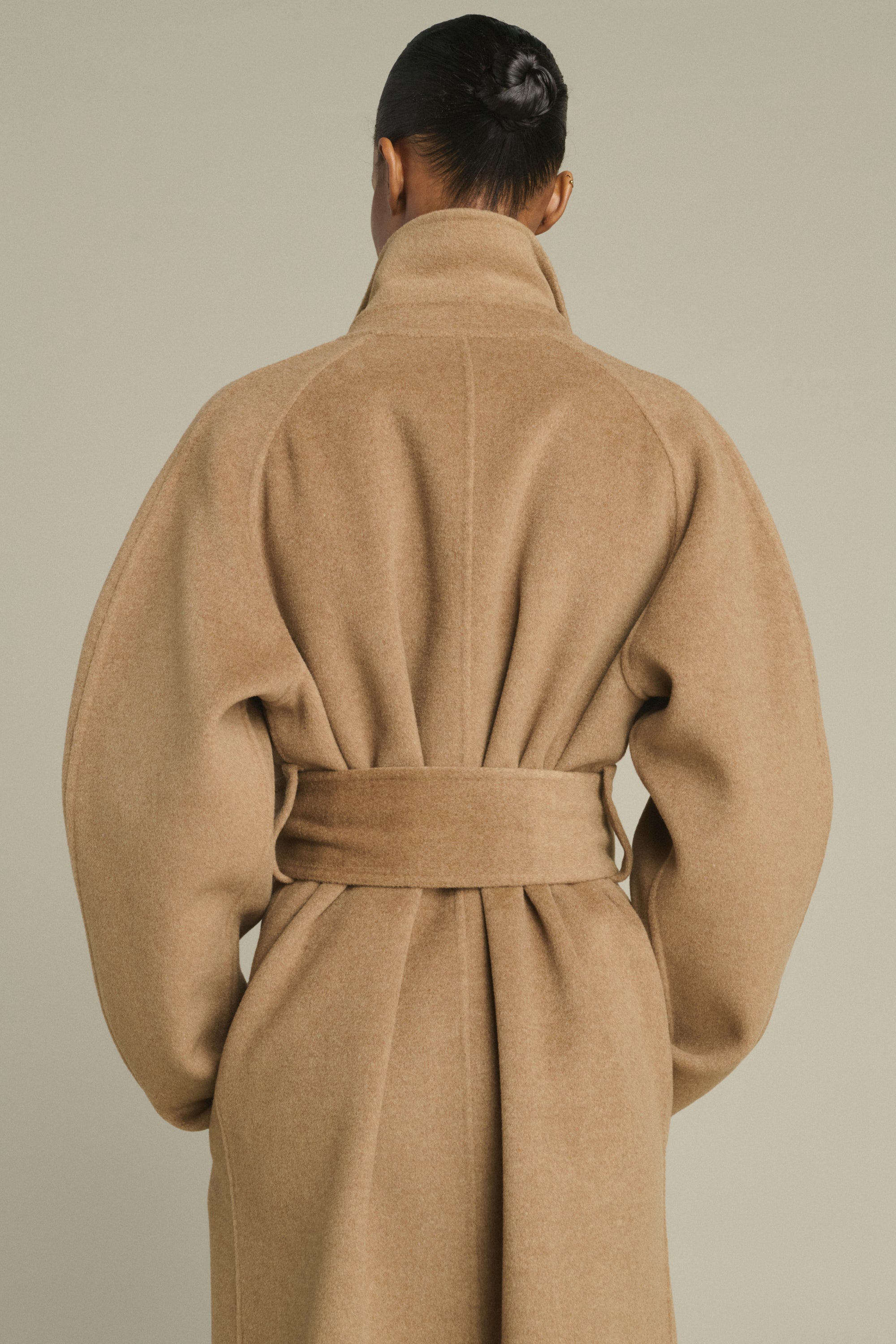 Coat HARVARD Camel Heathered