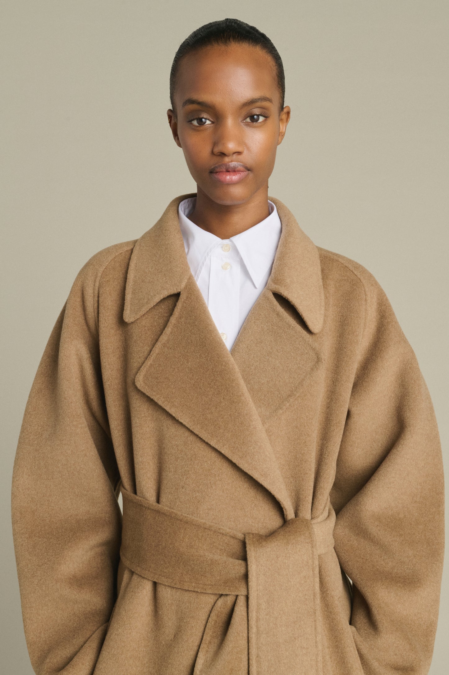 Manteau Harvard - Camel Chiné - Laine - Femme