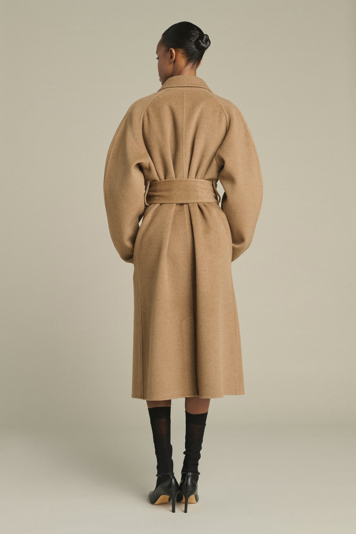 Manteau Harvard - Camel Chiné - Laine - Femme vue 2