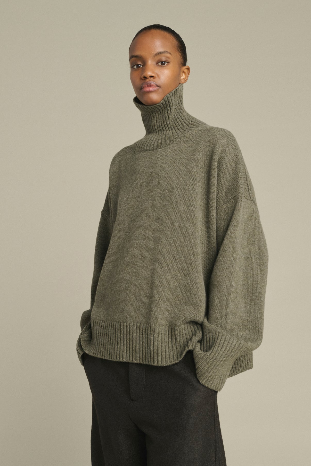 Jersey William - Gris Jaspeado - Lana Merino - Mujer vue 3