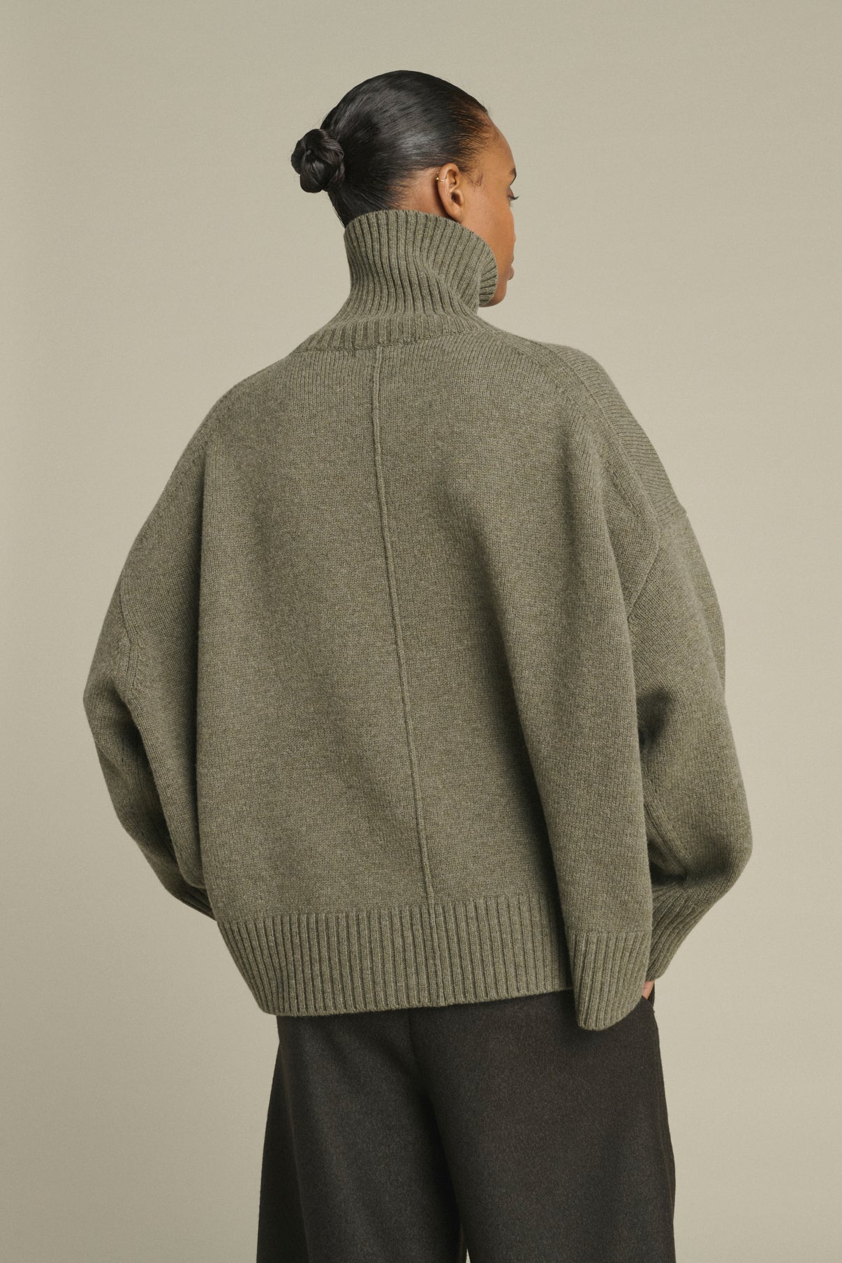 Jersey William - Gris Jaspeado - Lana Merino - Mujer vue 4
