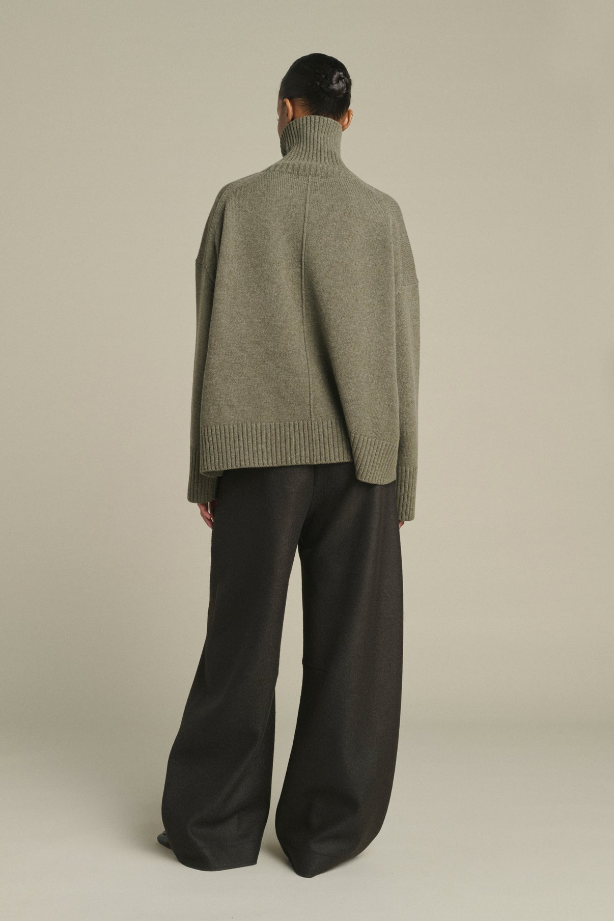 Jersey William - Gris Jaspeado - Lana Merino - Mujer vue 2