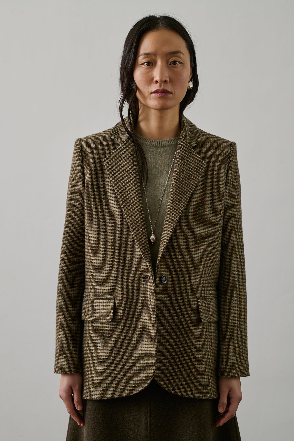 Veste Sevres - Marron/Beige - Laine - Femme vue 3