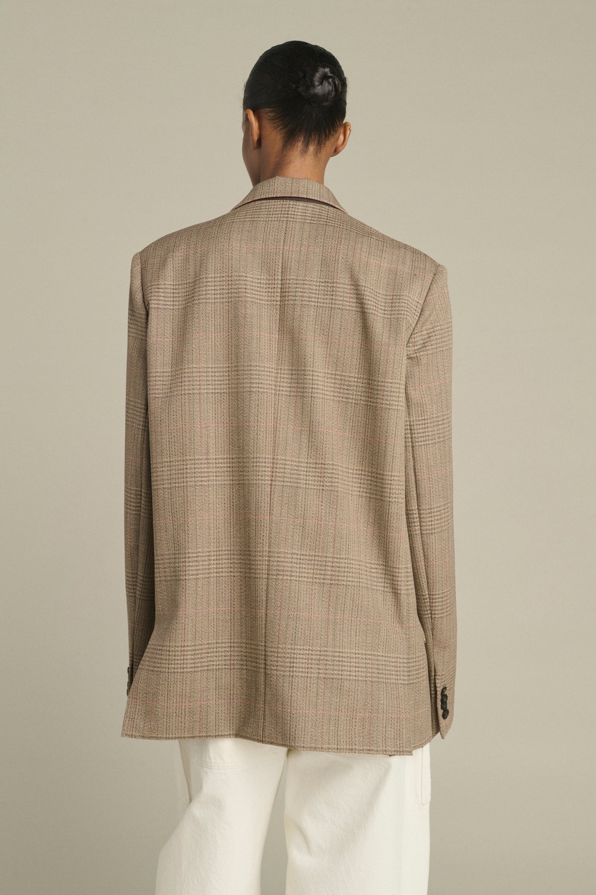 Chaqueta Hermosa - Marrón/Beige - Lana - Mujer vue 4
