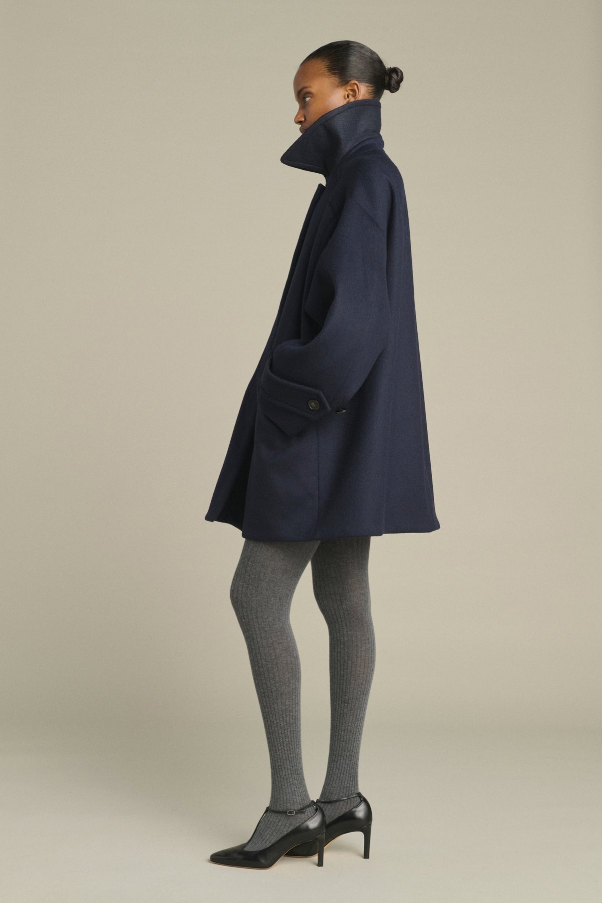 Manteau Kasper - Dark Navy - Laine - Femme vue 2