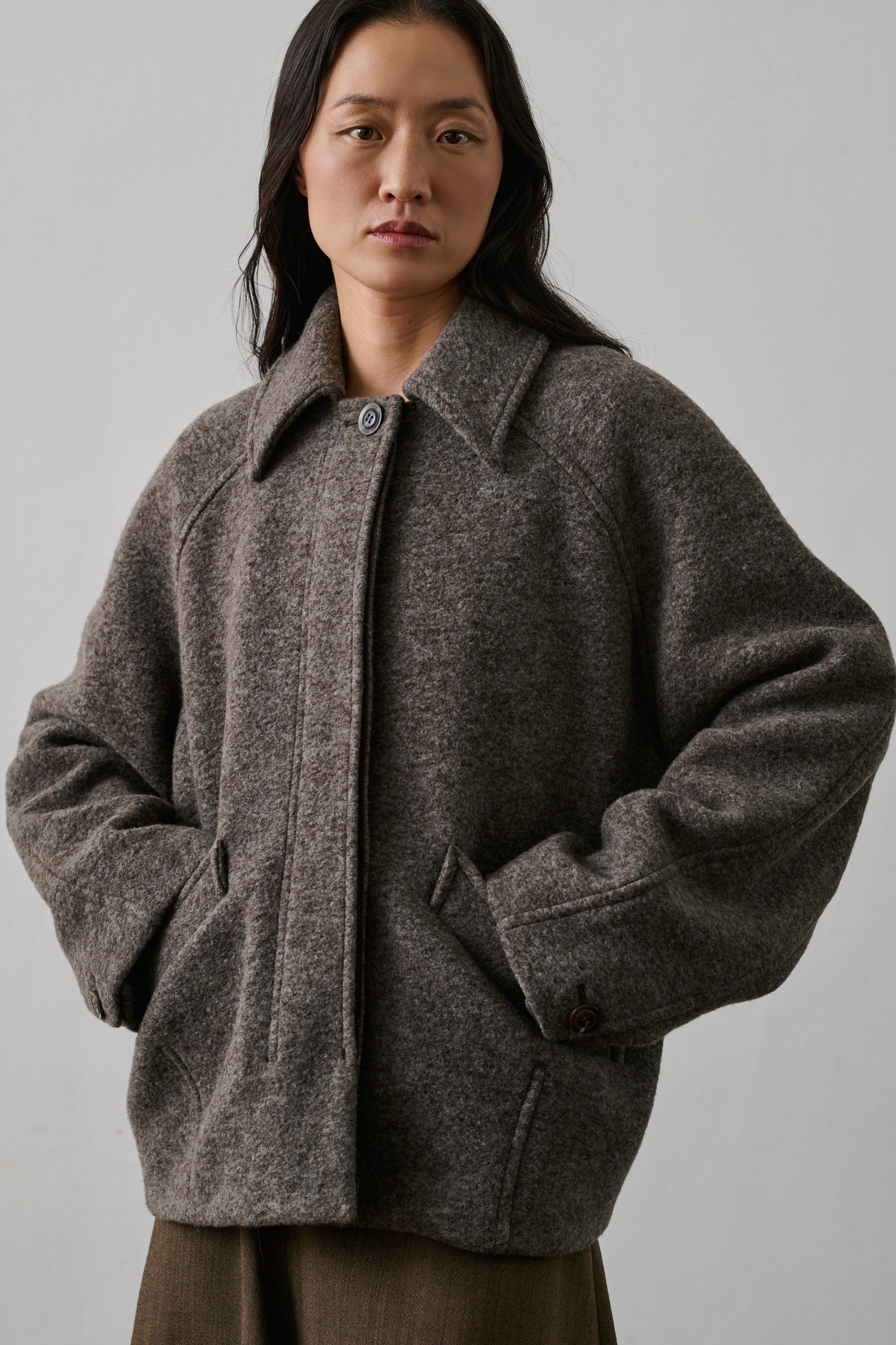 Gray Wool Coat for Women | Soeur