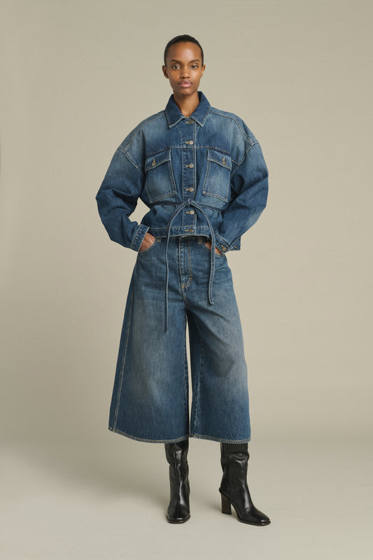Bermuda Joyce - Denim Bleu Délavé - Coton - Femme