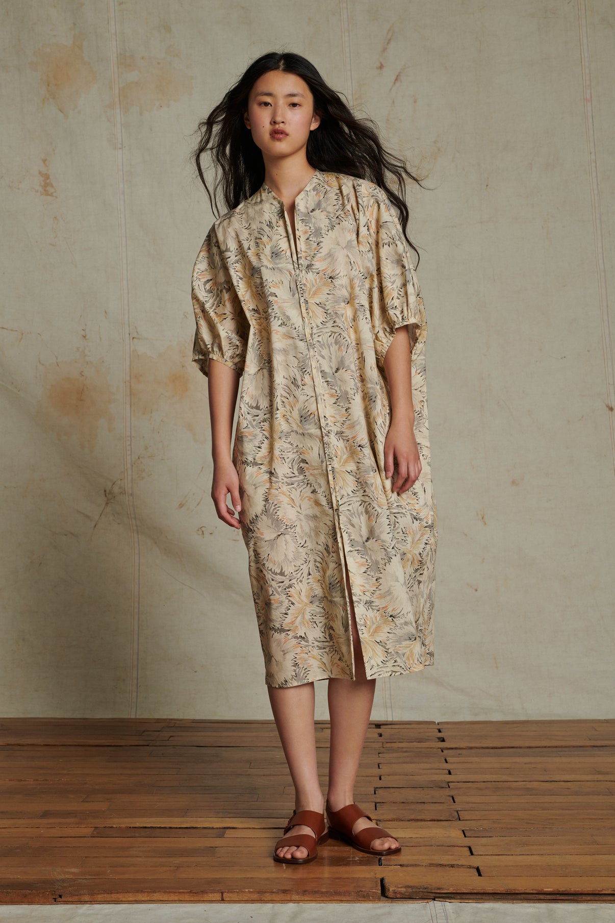 Robe Alger - Beige/Gris - Coton - Femme vue 1