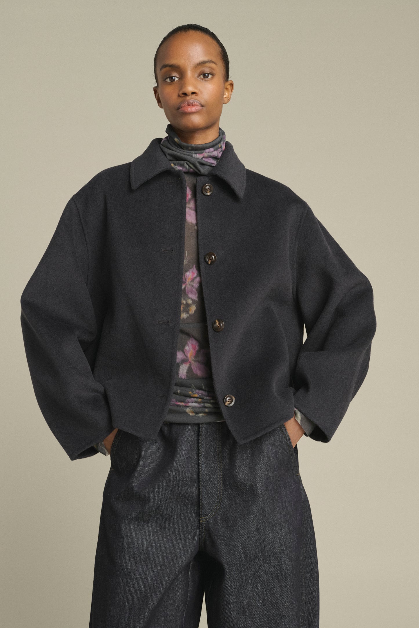Manteau Gyoda - Charbon - Laine - Femme