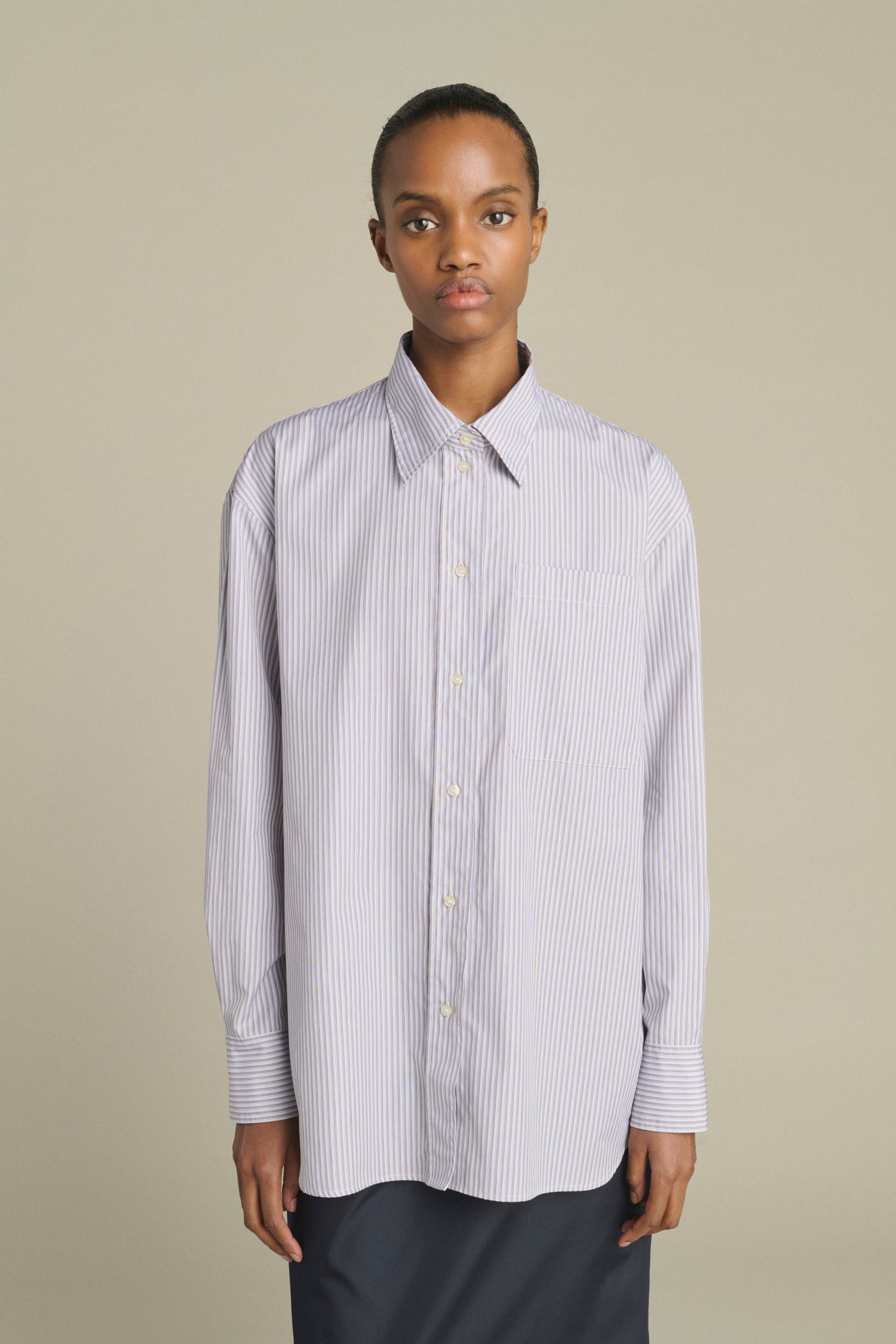Camicia CARLOTTA Blu/Beige
