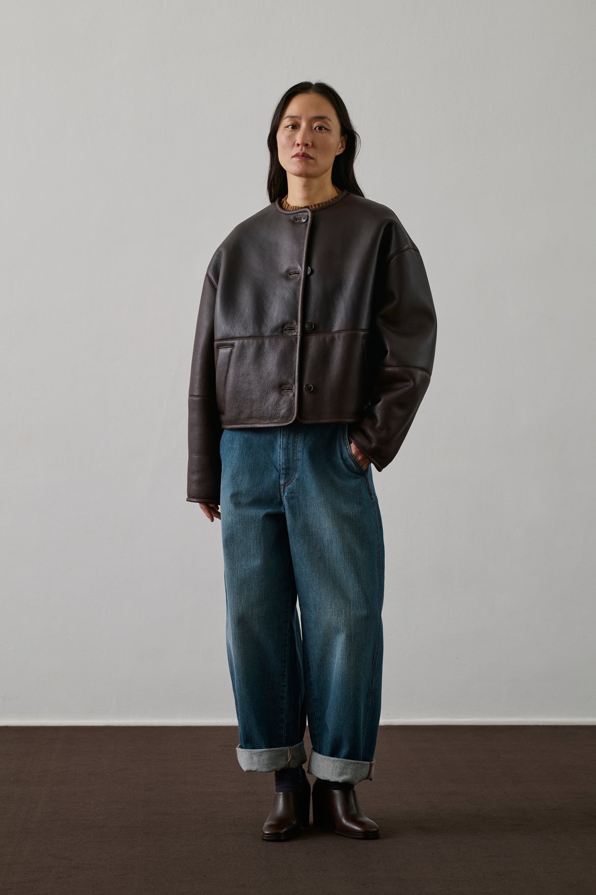 Chaussures Brahams - Ébène - Cuir - Femme vue 3