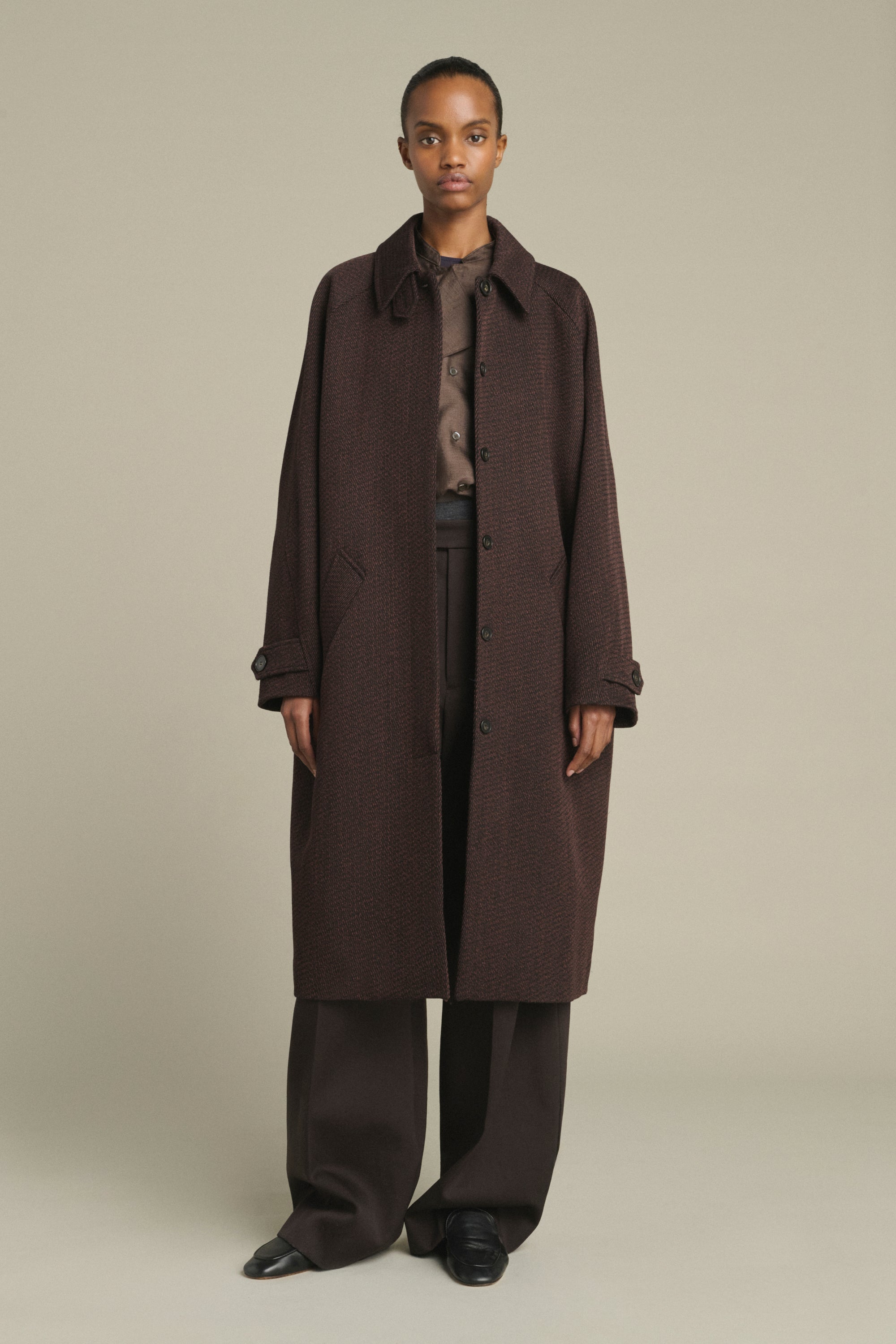 Coat LEANDRE Brown/Black
