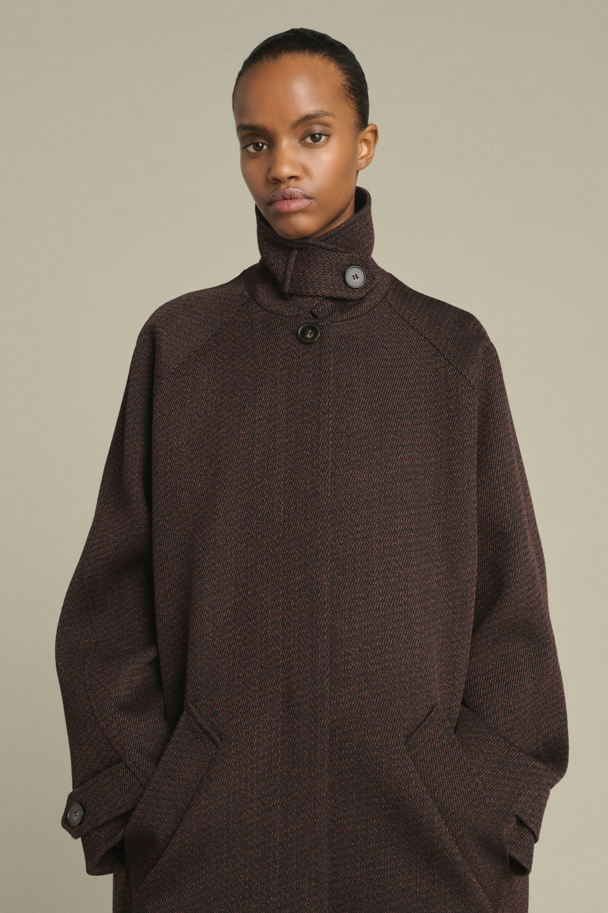 Coat LEANDRE Brown/Black