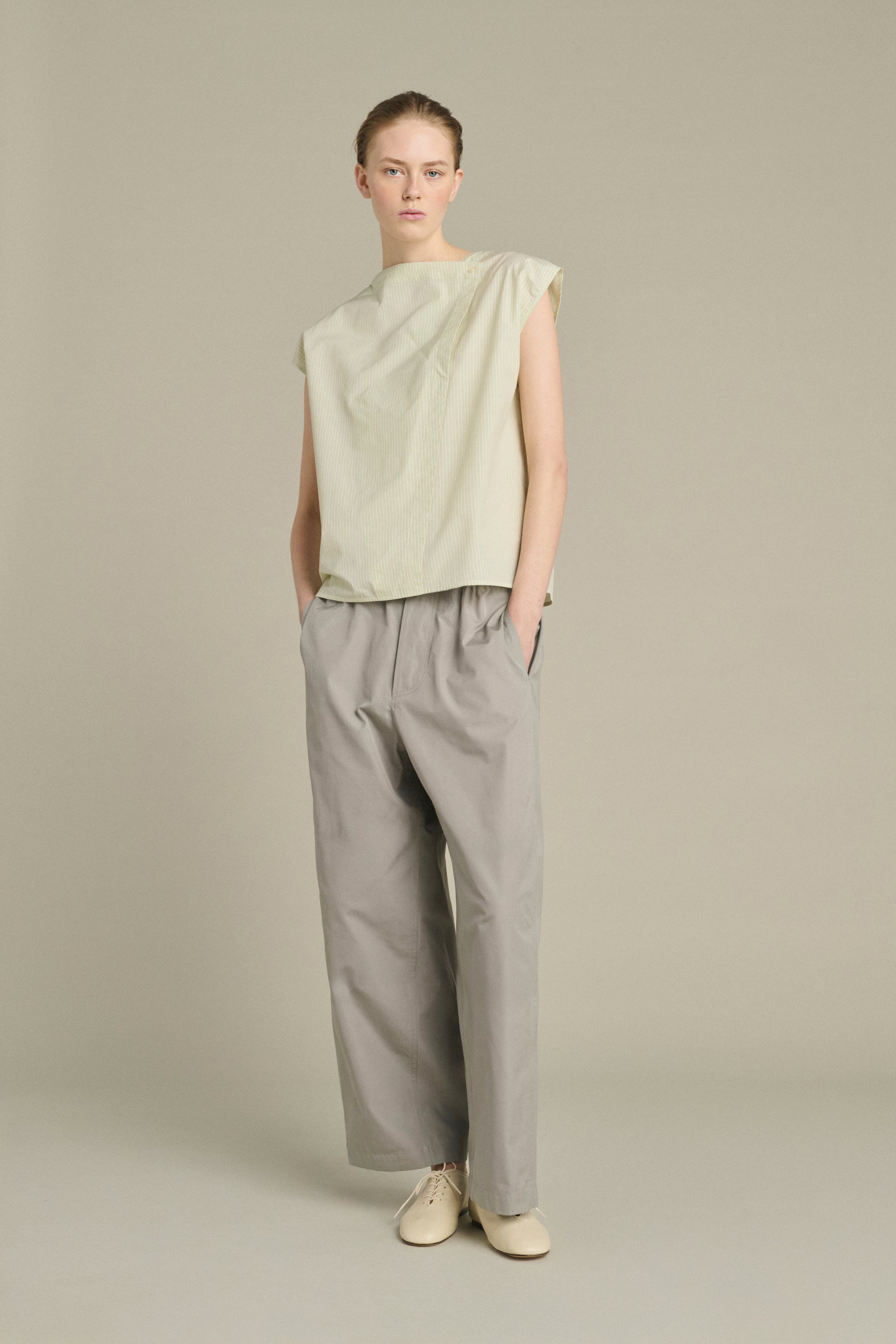 Blouse LORENA Green/Ecru