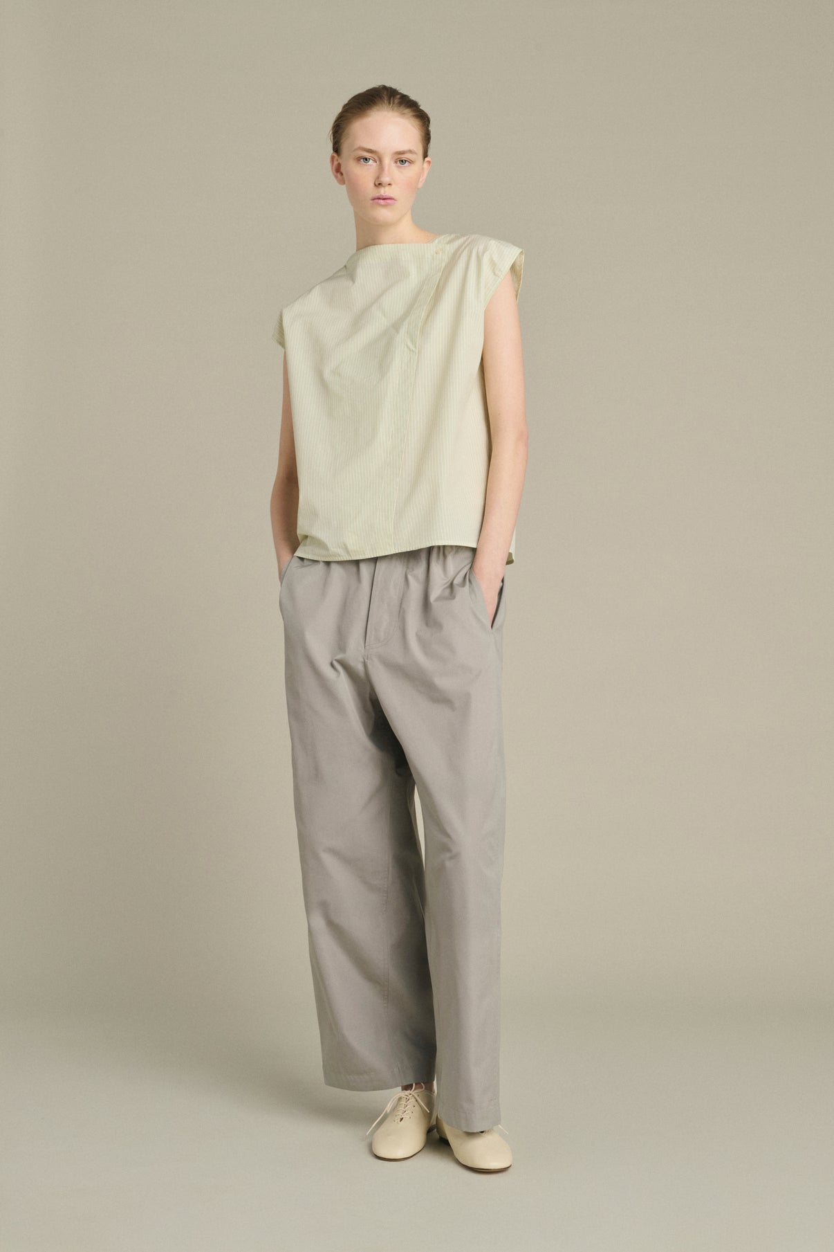 Pantalon Hugues - Gris - Coton - Femme vue 1