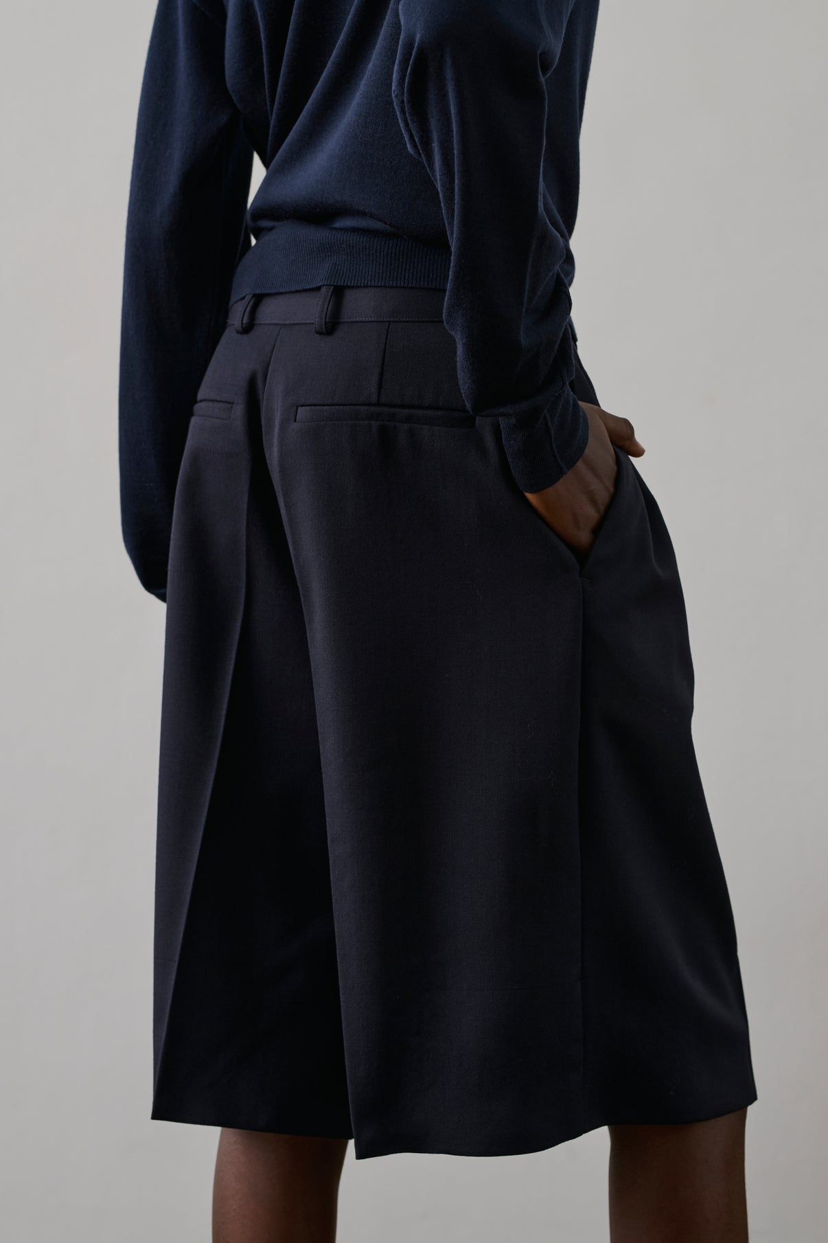 Bermuda Foster - Bleu Nuit - Laine - Femme vue 3