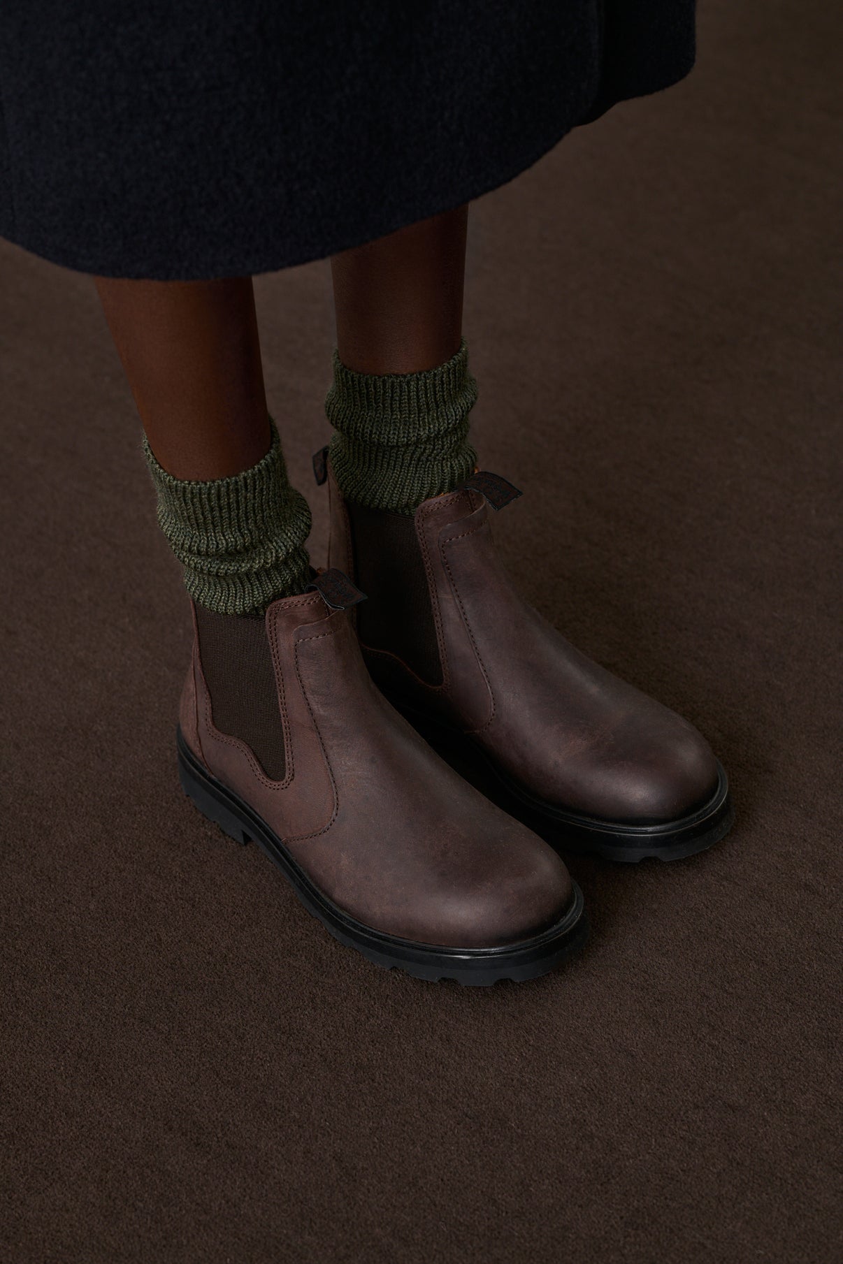 Bottines Fog - Marron Foncé - Cuir - Femme vue 2