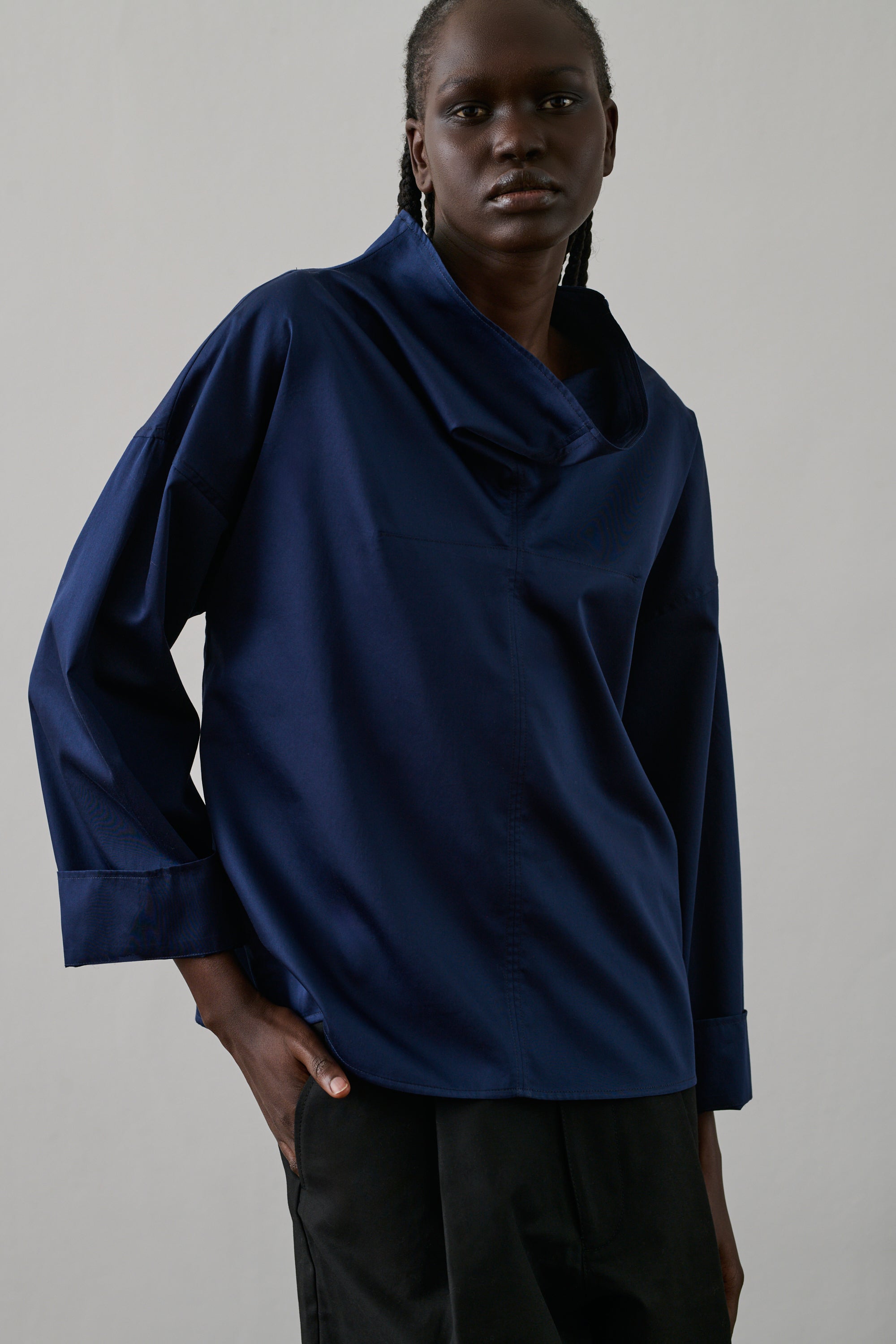 Fidji Blouse - China Blue - Cotton - Woman