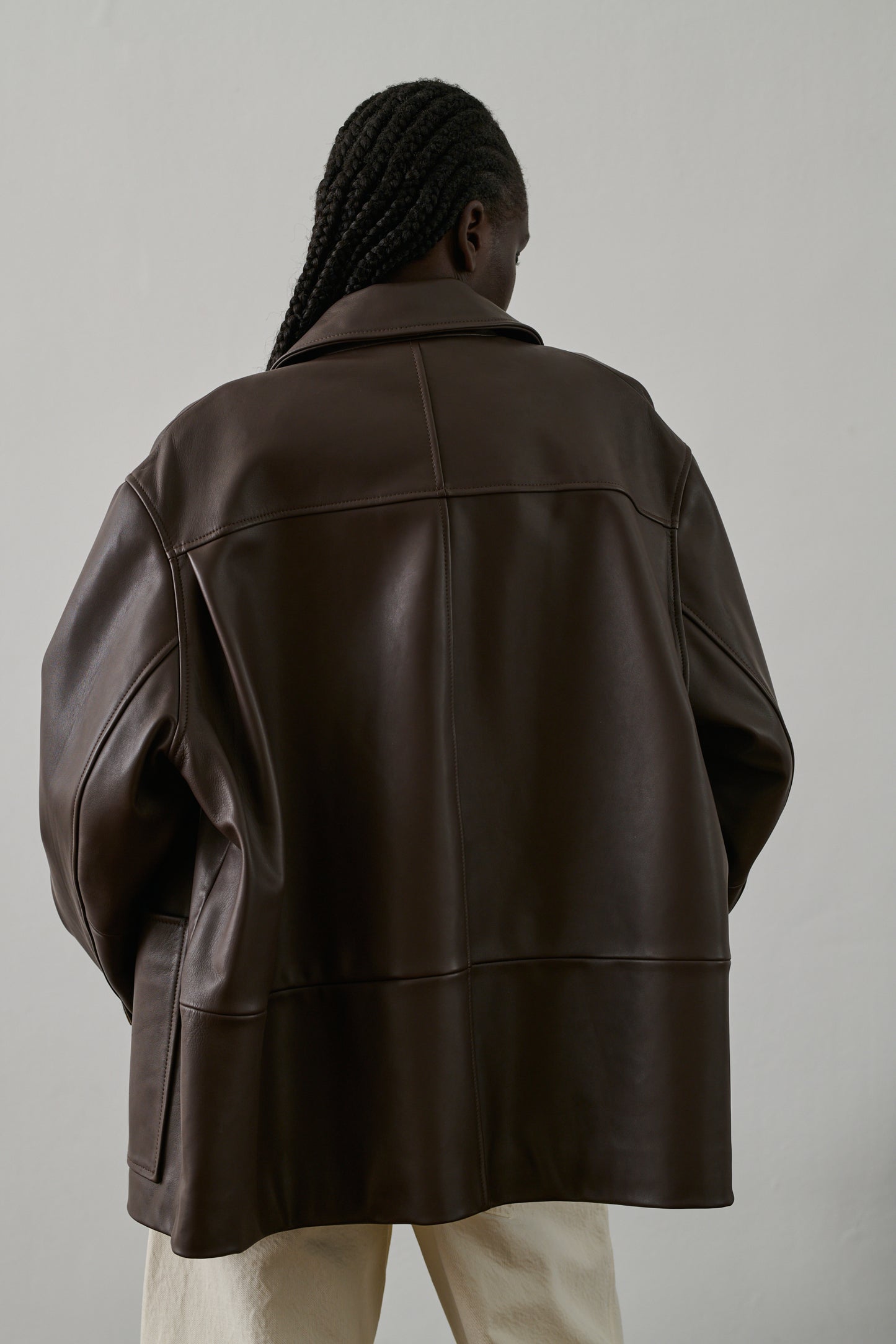 Veste Vincenzo - Taupe - Cuir - Femme