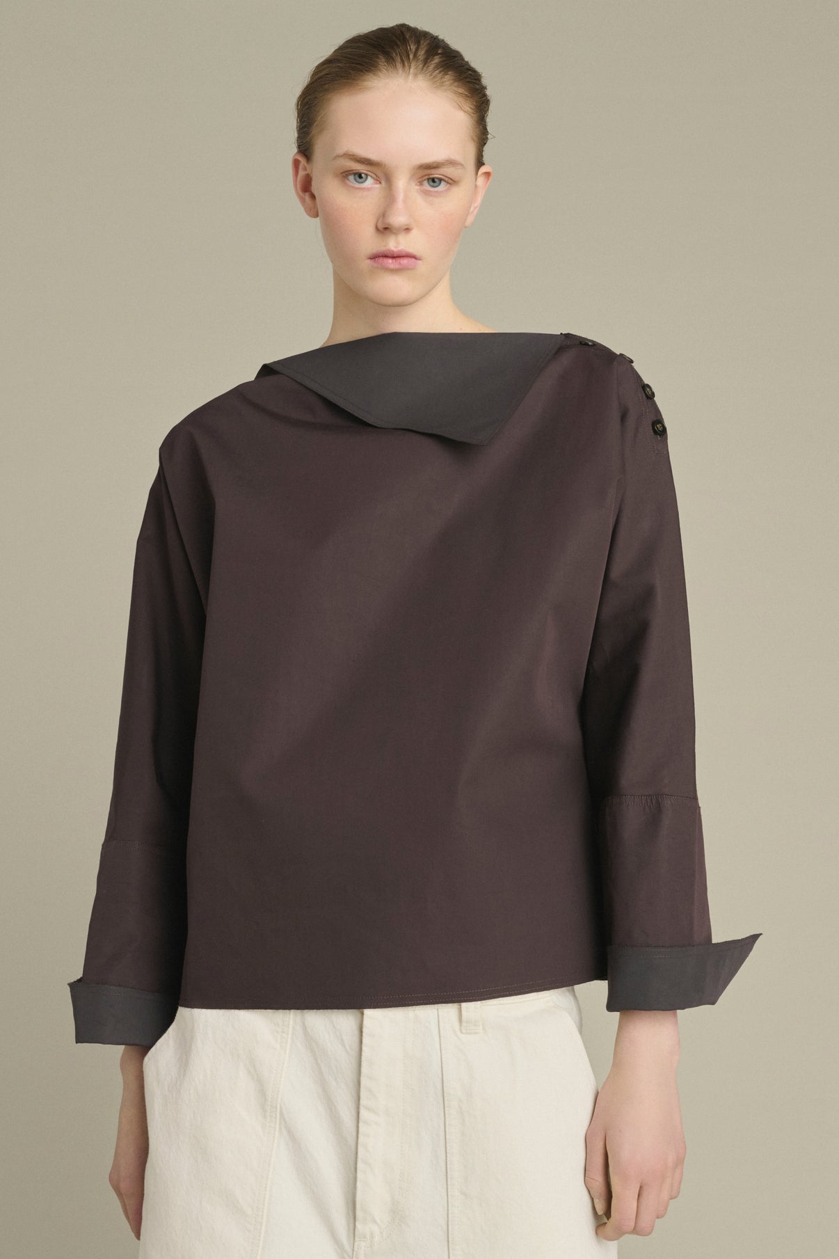 Blouse Kate - Figue/Marron Foncé - Coton - Femme vue 3